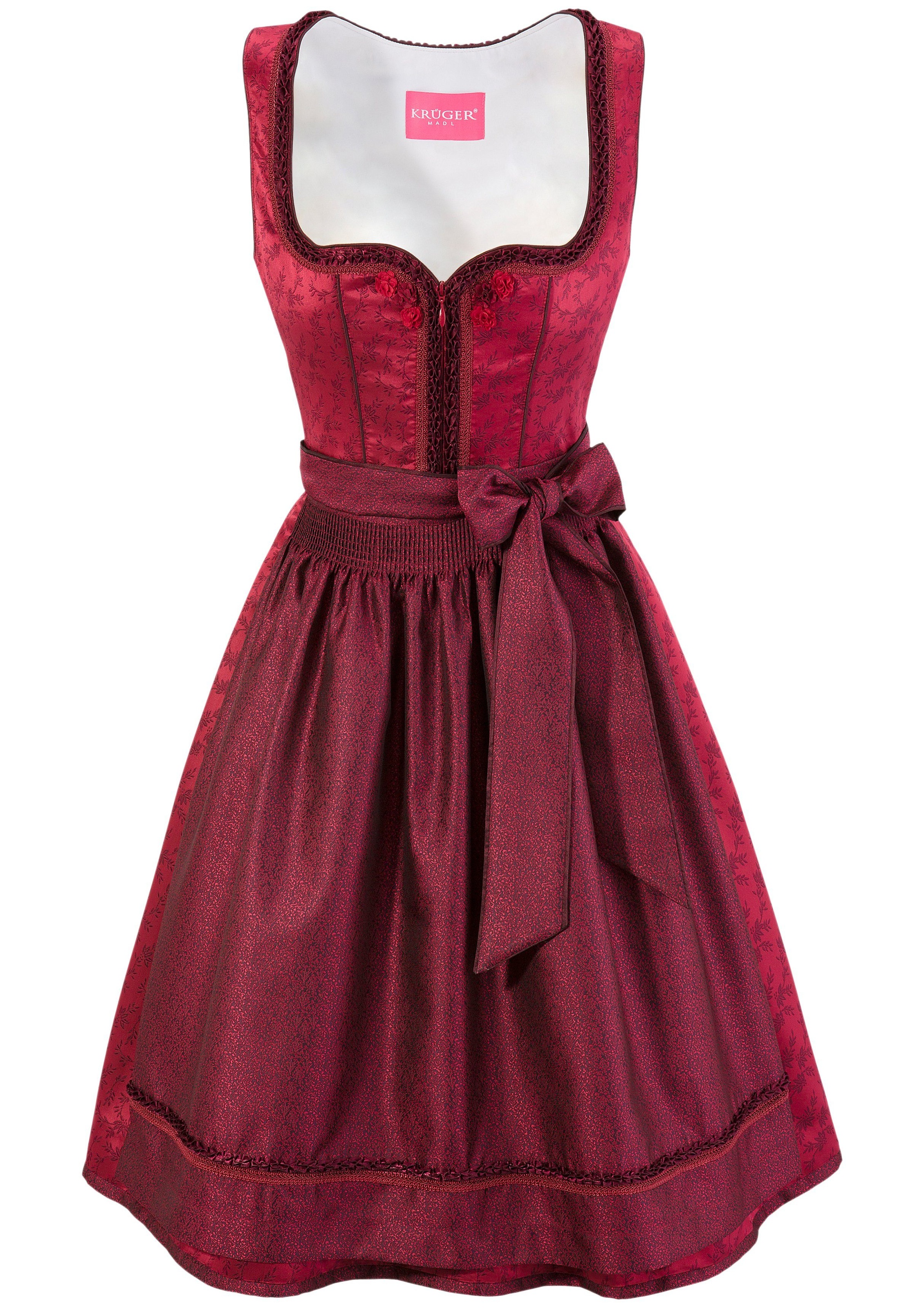 Dirndl midi mit Rüschenbesatz