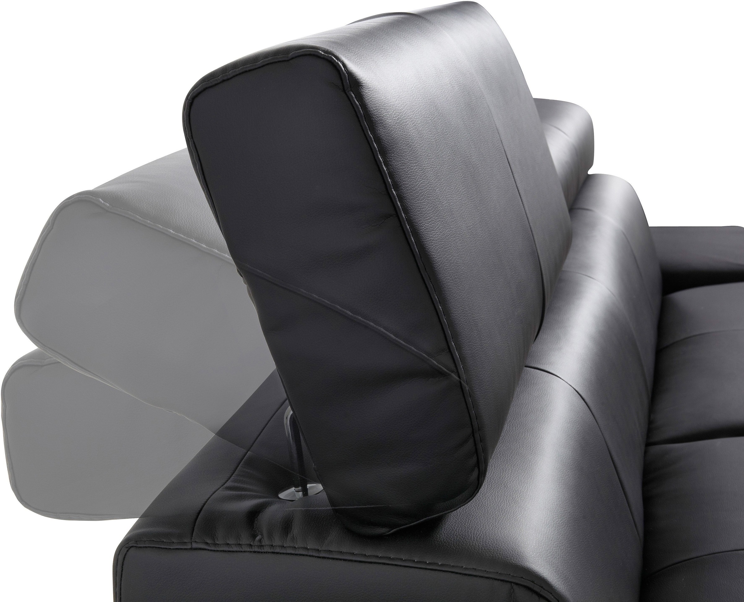 COTTA Polstergarnitur »Enterprise«, (Set), Set bestehend aus: 3-Sitzer mit Arm- & Kopfteilverstellung & Hocker