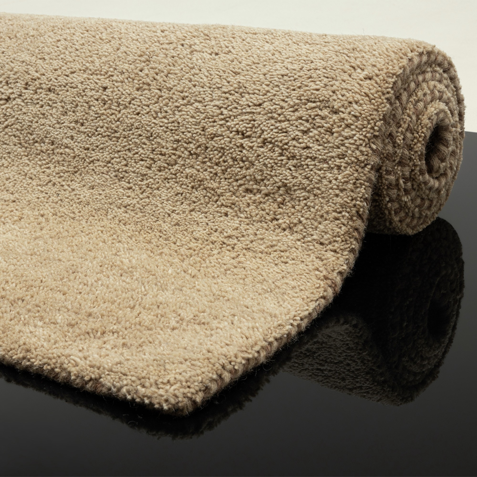 THEKO Tapis en laine »Gabbeh Uni, Handgefertigt, meliert, auch als Läufer erhältlich, Wolle« Rectangulaire 14 mm Höhe Schlafzimmer, Wohnzimmer, Esszimmer, auch als Läufer oder rund