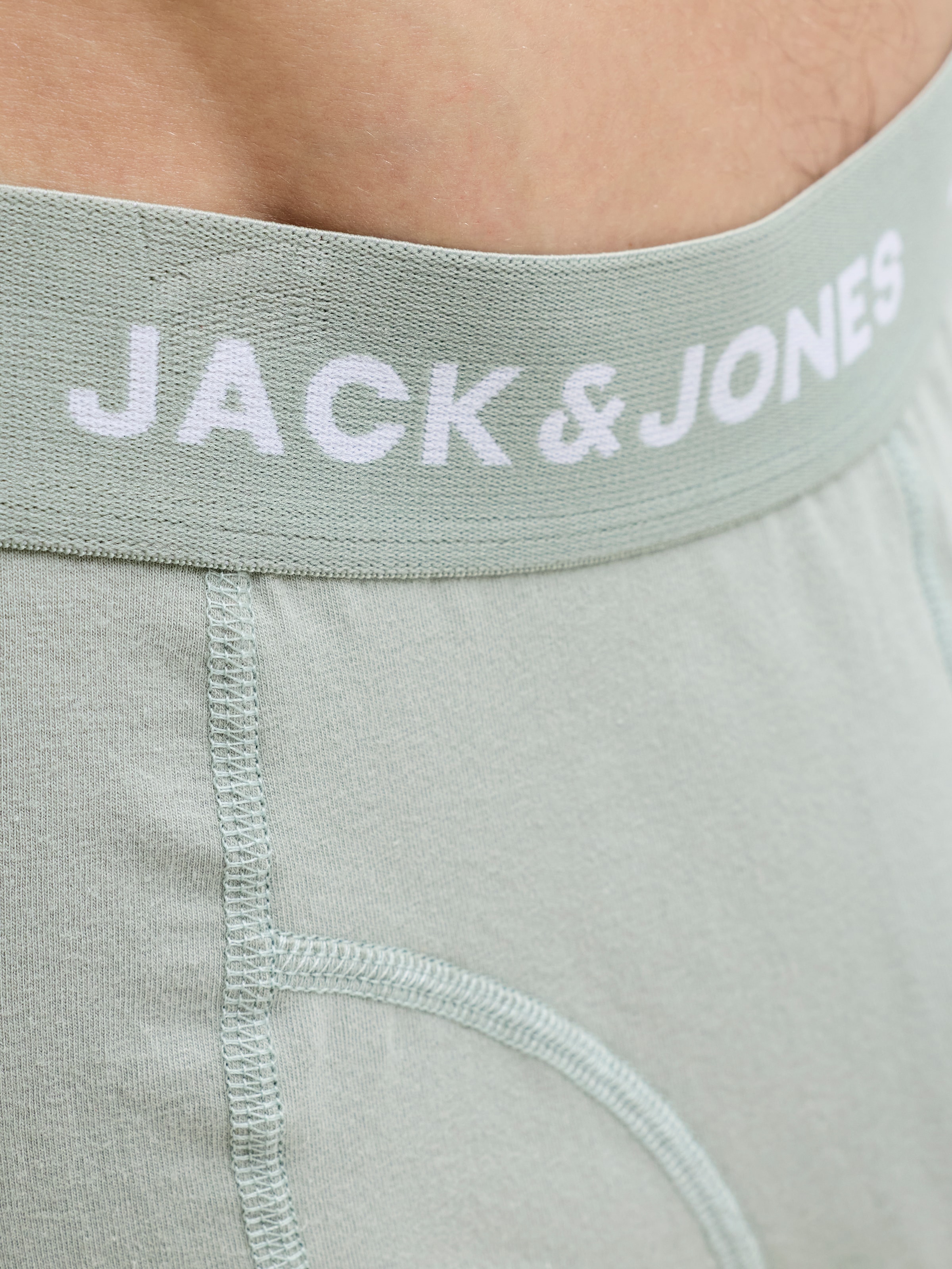 Jack & Jones »JACBENJA SOLID TRUNKS 7 PACK STYD« Paquet, 7 cuis mélange de coton, ceinture élastique