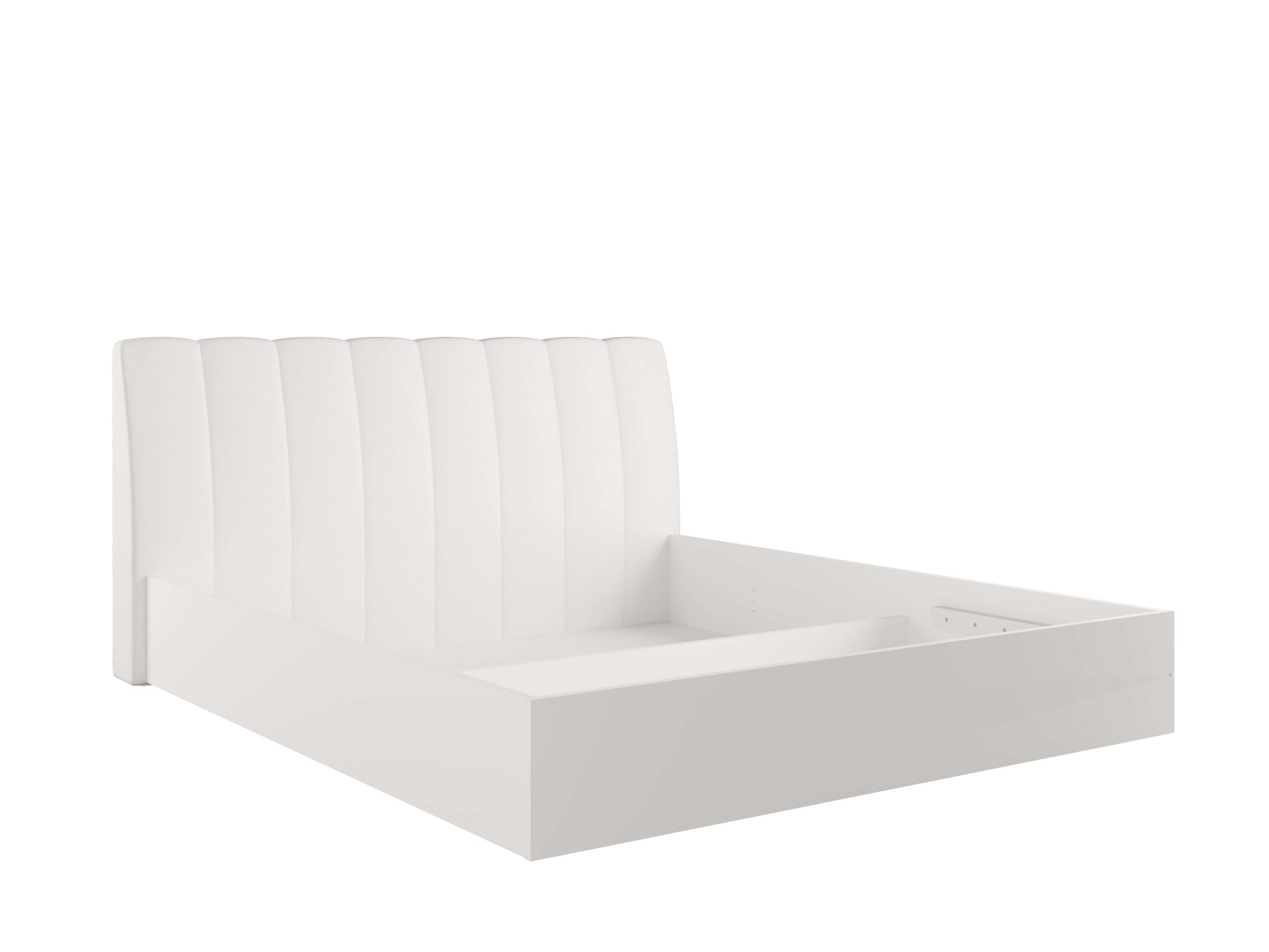 INOSIGN Bett »Bett Malissa mit gepolstertem Kopfteil ohne Stauraum«, Bettgestell, Schlaffläche 180x200 cm, BxTxH 186,6 x 206,4 x 100 cm