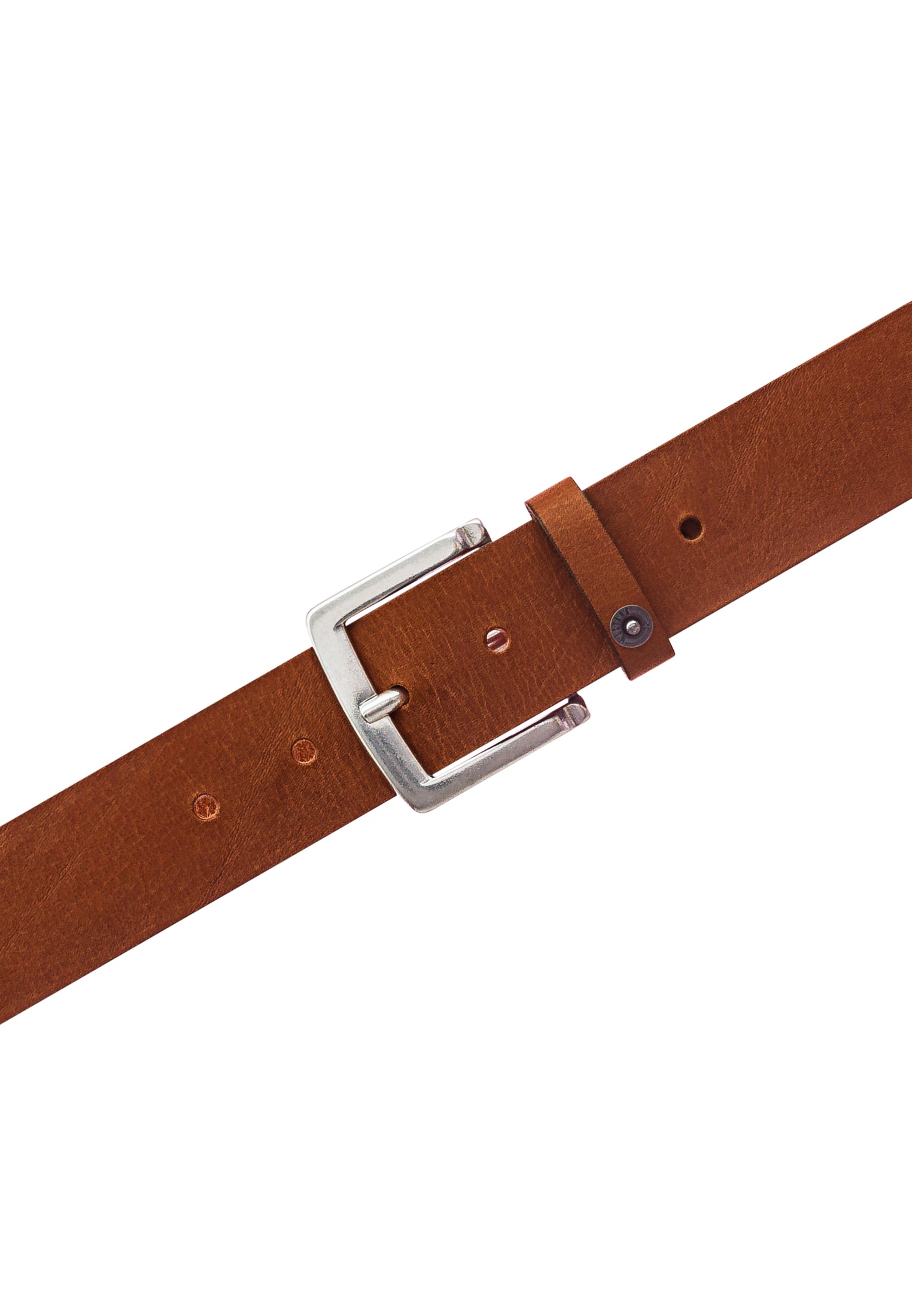 MUSTANG Ceinture en cuir 1 cuis Mit Druckknopf-Applikation auf der Schlaufe, 4 cm