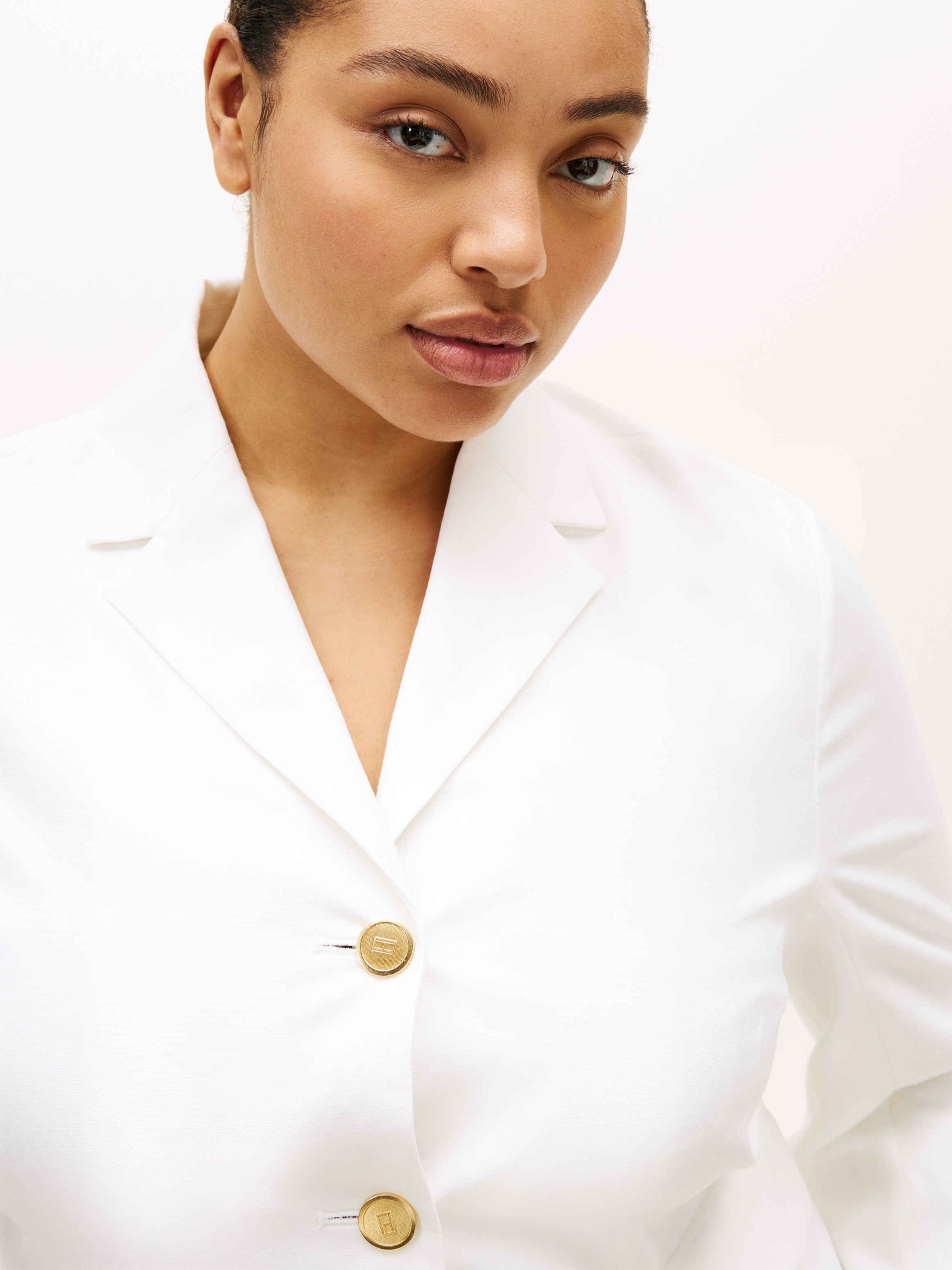 Tommy Hilfiger Curve Jackenblazer »CRV LINEN MIX SLIM BLAZER« in grossen Grössen