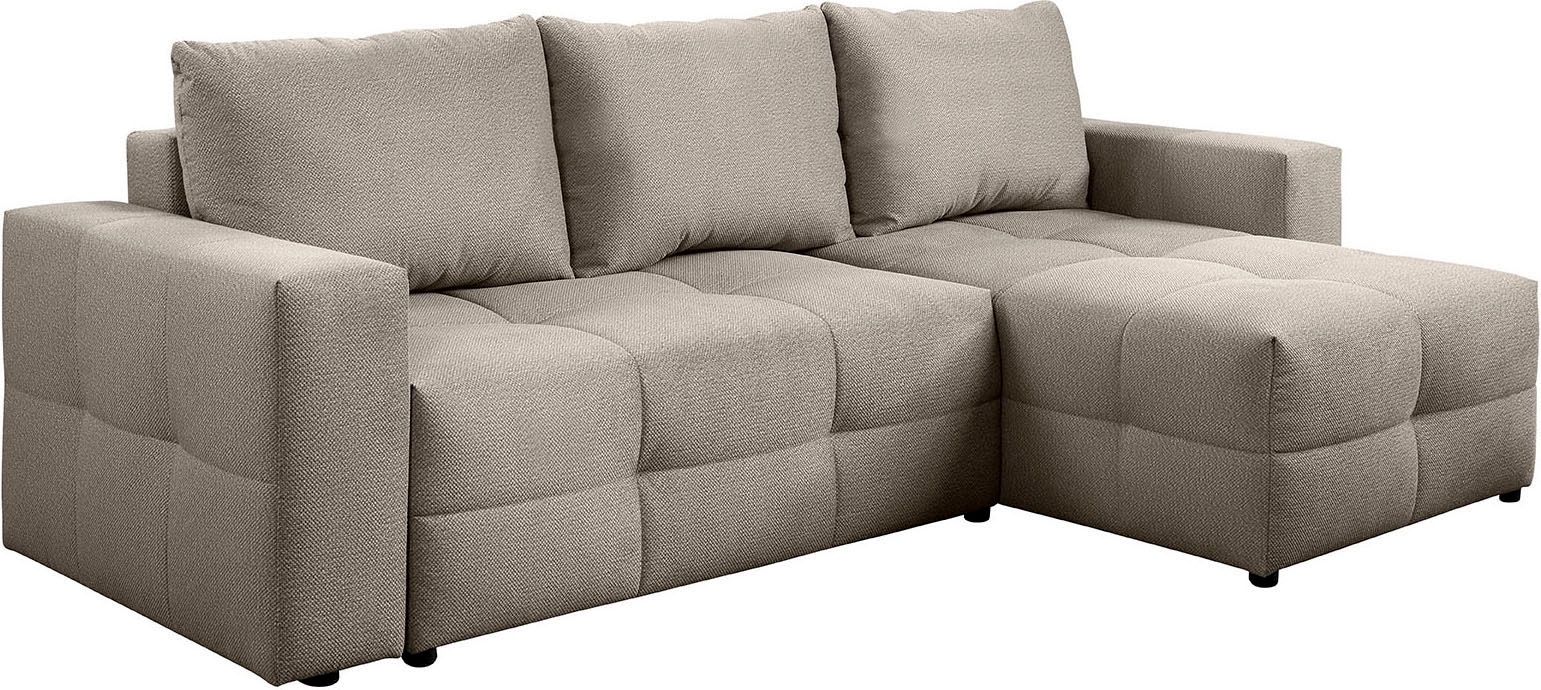 exxpo - sofa fashion Canapé d'angle Praktische Funktionsecke mit Federkern, Bettfunktion und Stauraum