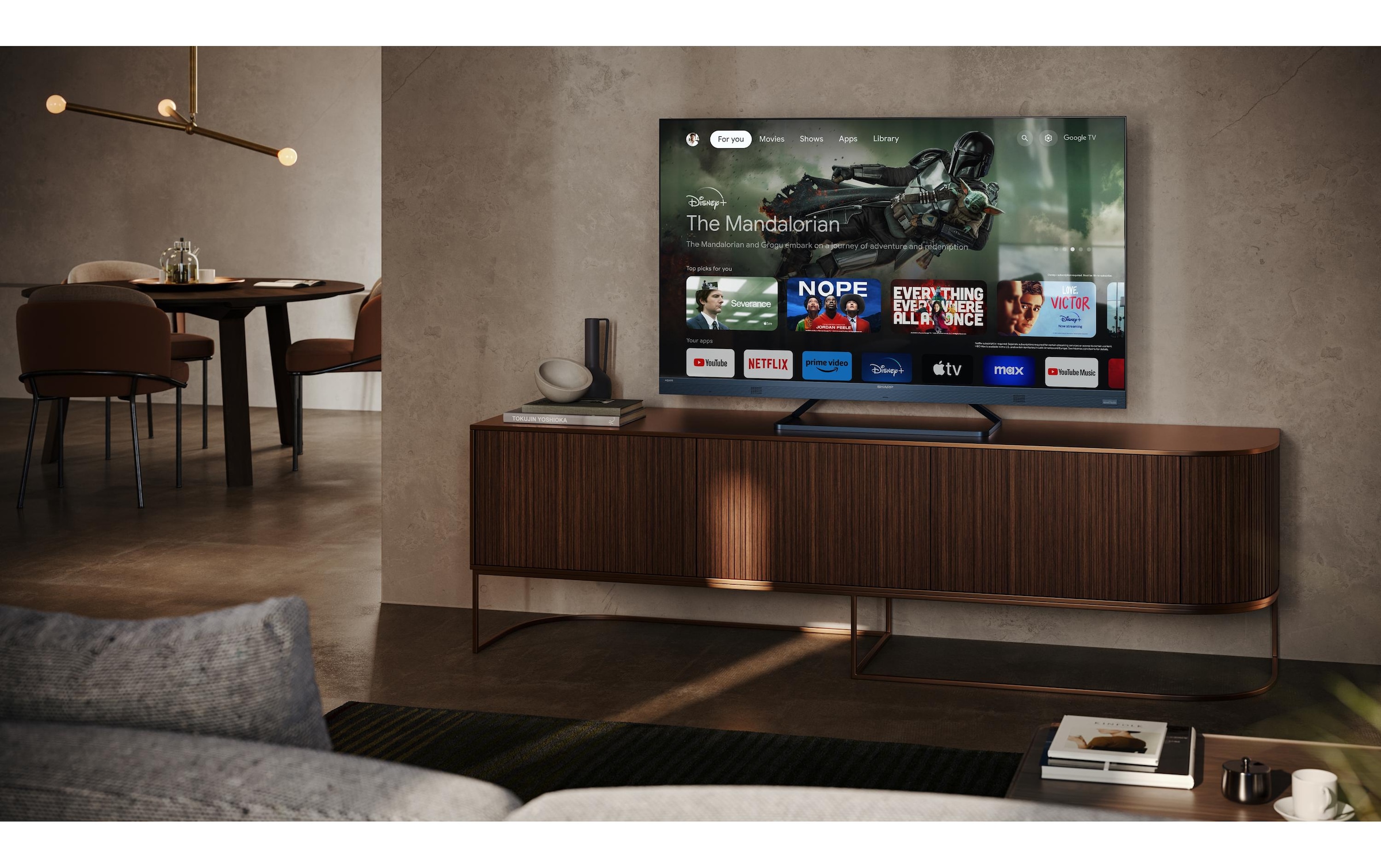 Sharp LED-Fernseher »55FQ5EG«, 4K Ultra HD, Google TV