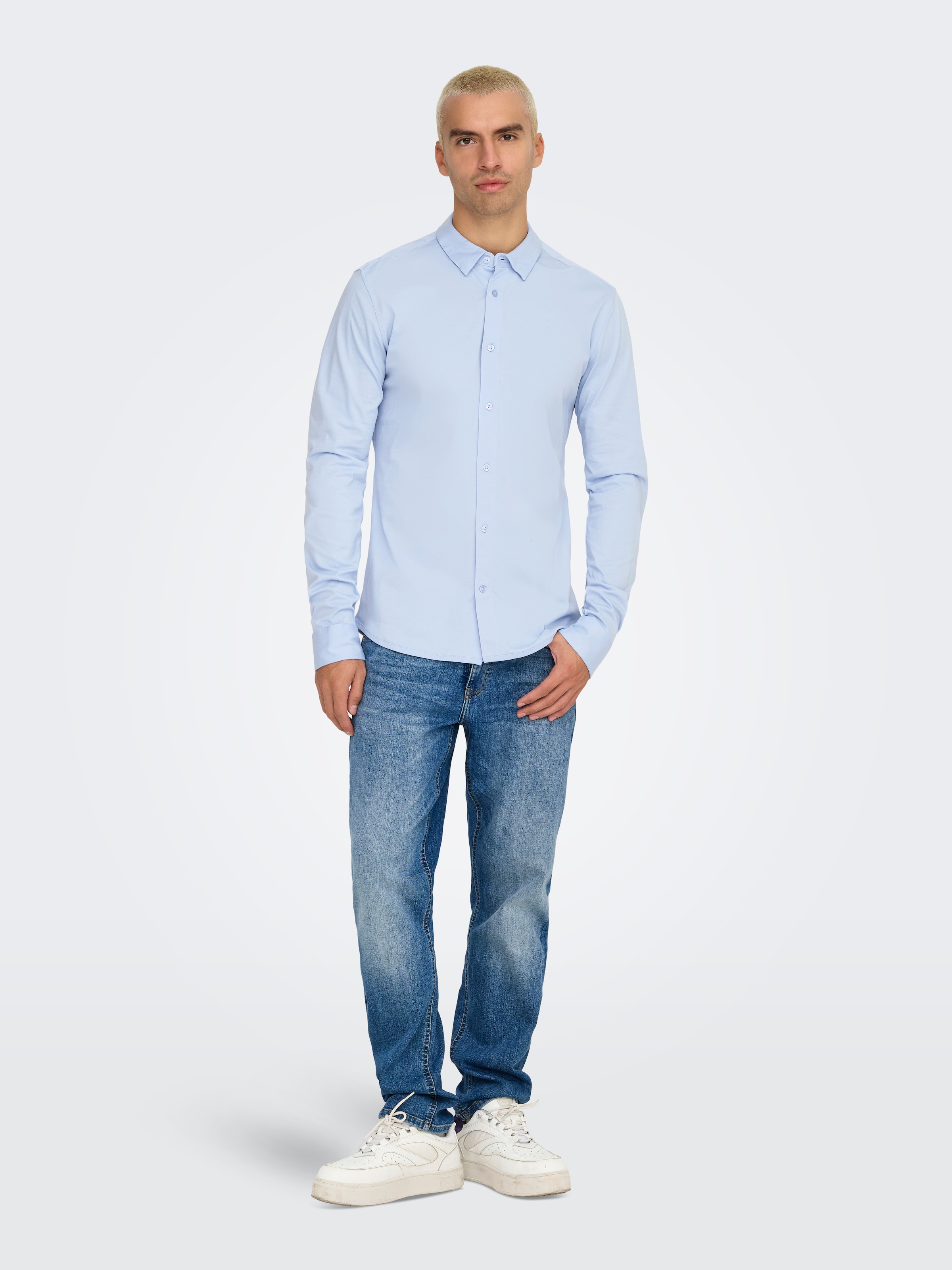 ONLY & SONS Langarmhemd »ONSROBIN B/U LS STRETCH SHIRT NOOS«