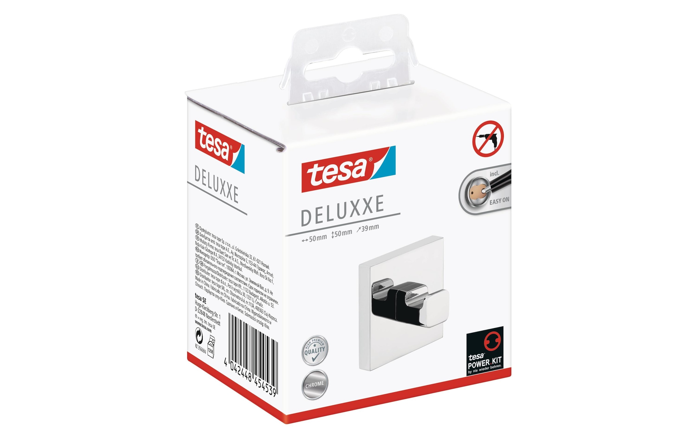 tesa Handtuchhalter »Deluxxe, Silberfarben«, (1 tlg.)
