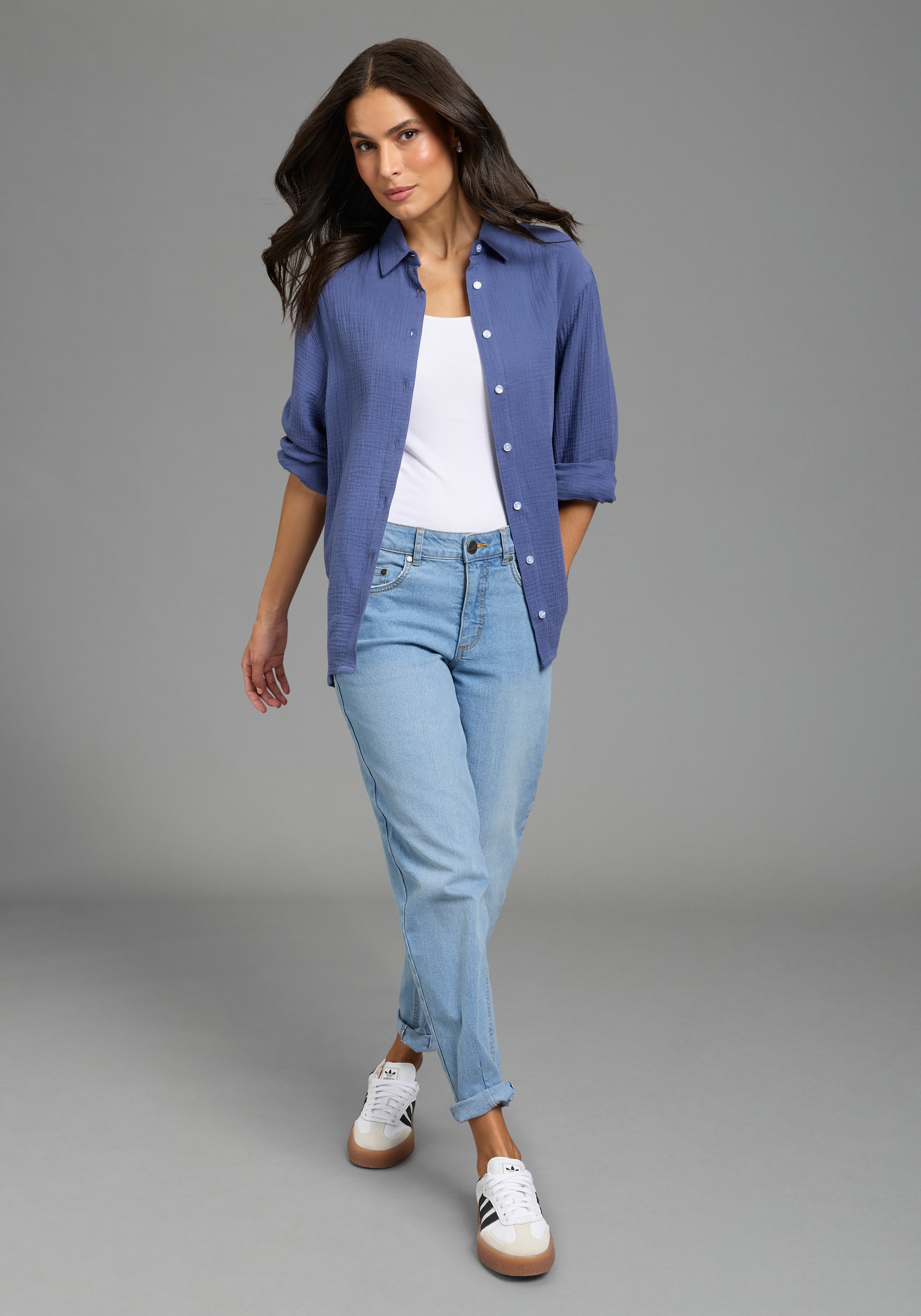 Laura Scott Longbluse in Musselin-Qualität