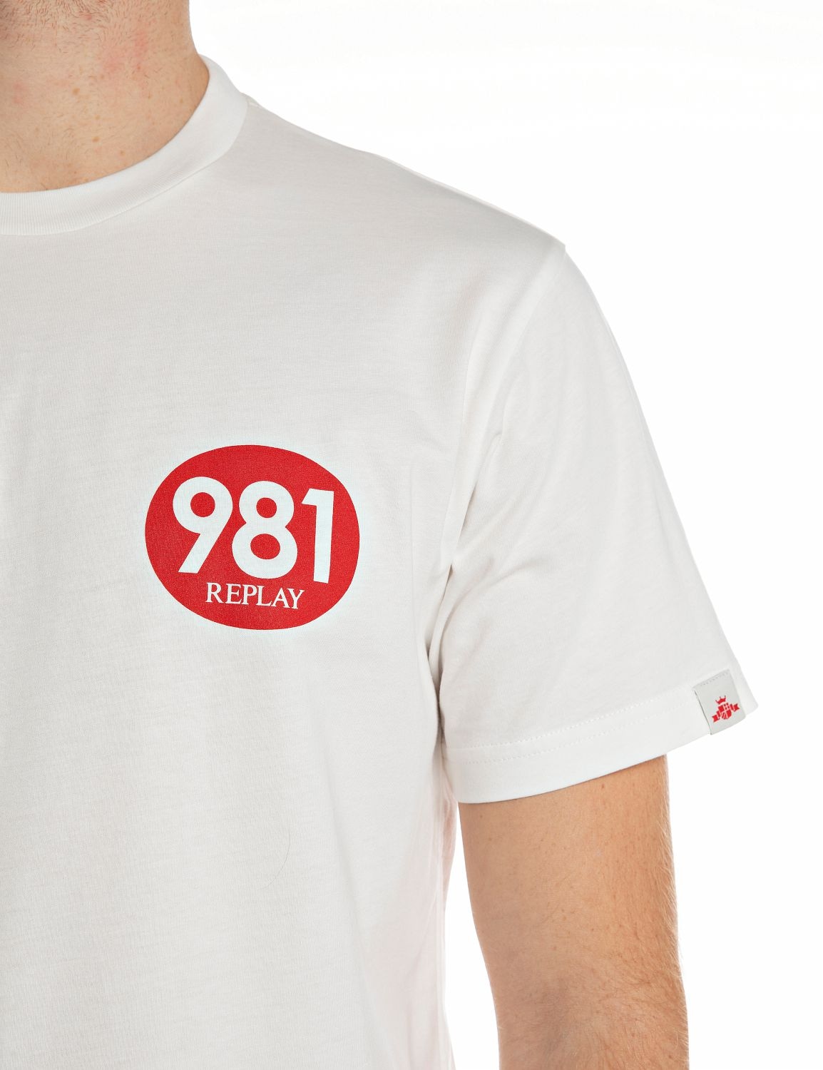 Replay T-Shirt, mit 981-Print auf der Brust