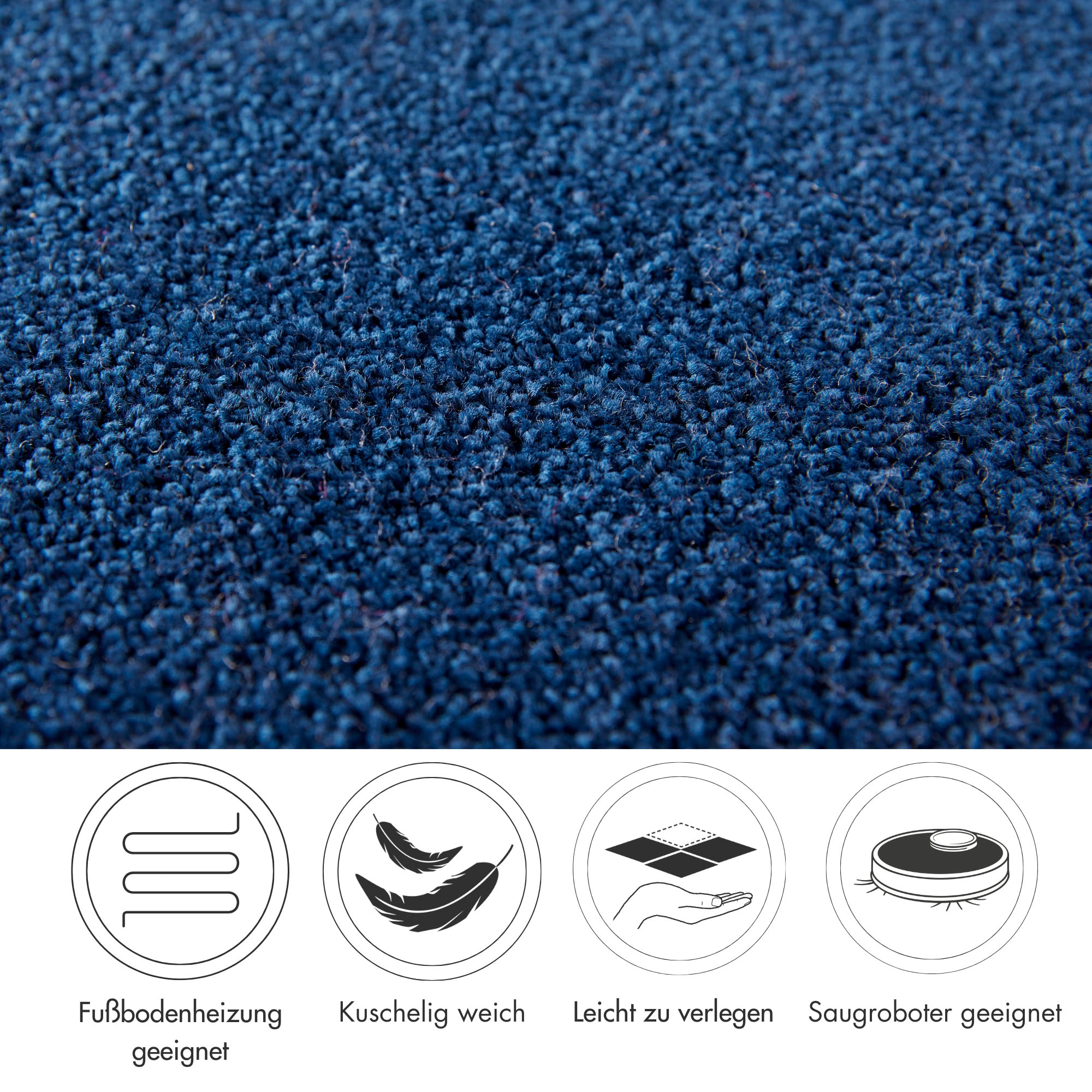 Andiamo Teppichboden »Sophie, Frisee-Velours, Made in Netherlands«, rechteckig, 12 mm Höhe, Uni Farben, Breite 400 cm oder 500 cm, strapazierfähig & pflegeleicht