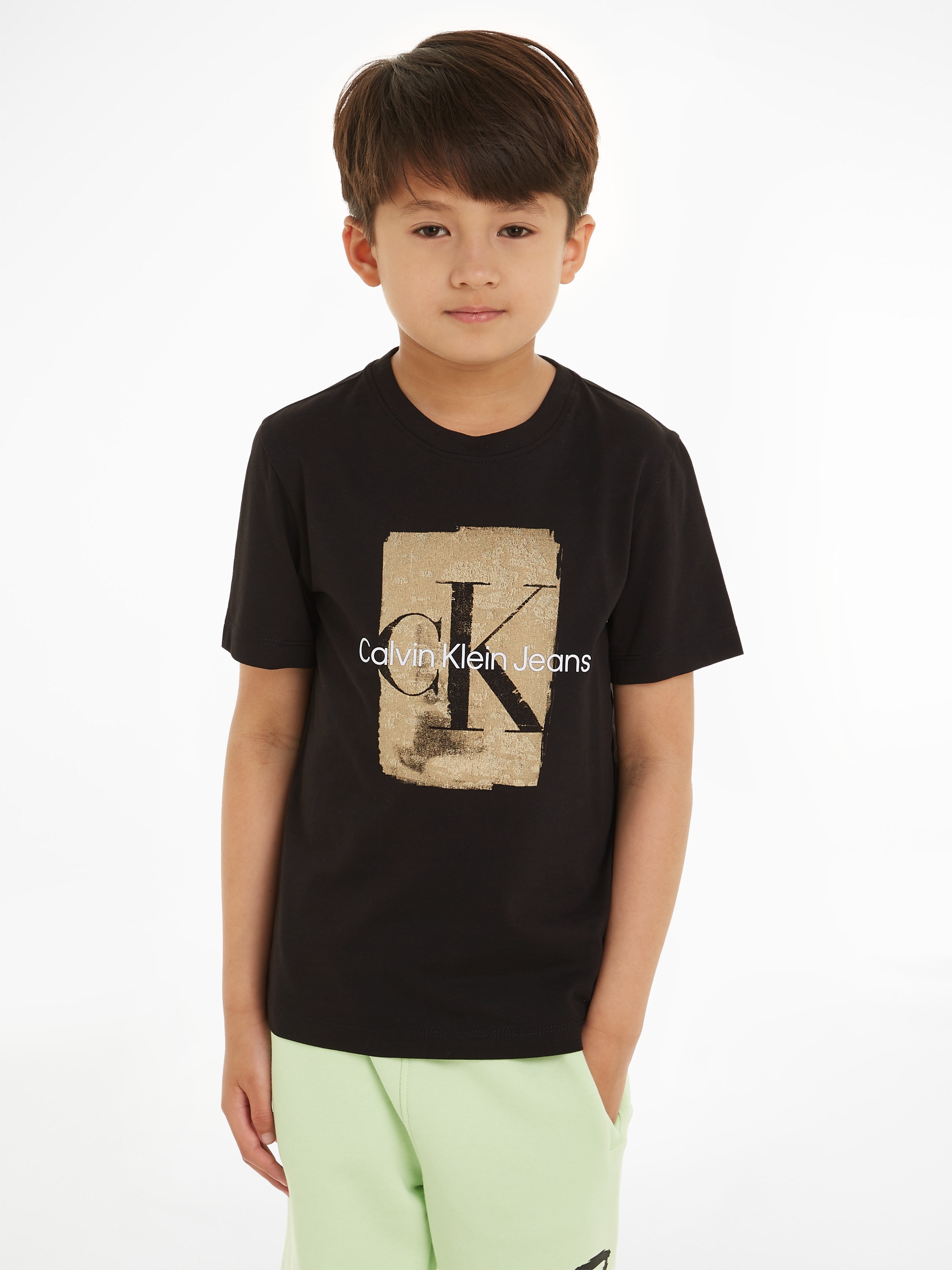 ♕ Calvin Klein Jeans T-Shirt »SECOND SKIN PRINT SS T-SHIRT«, für Kinder bis  16 Jahre versandkostenfrei auf