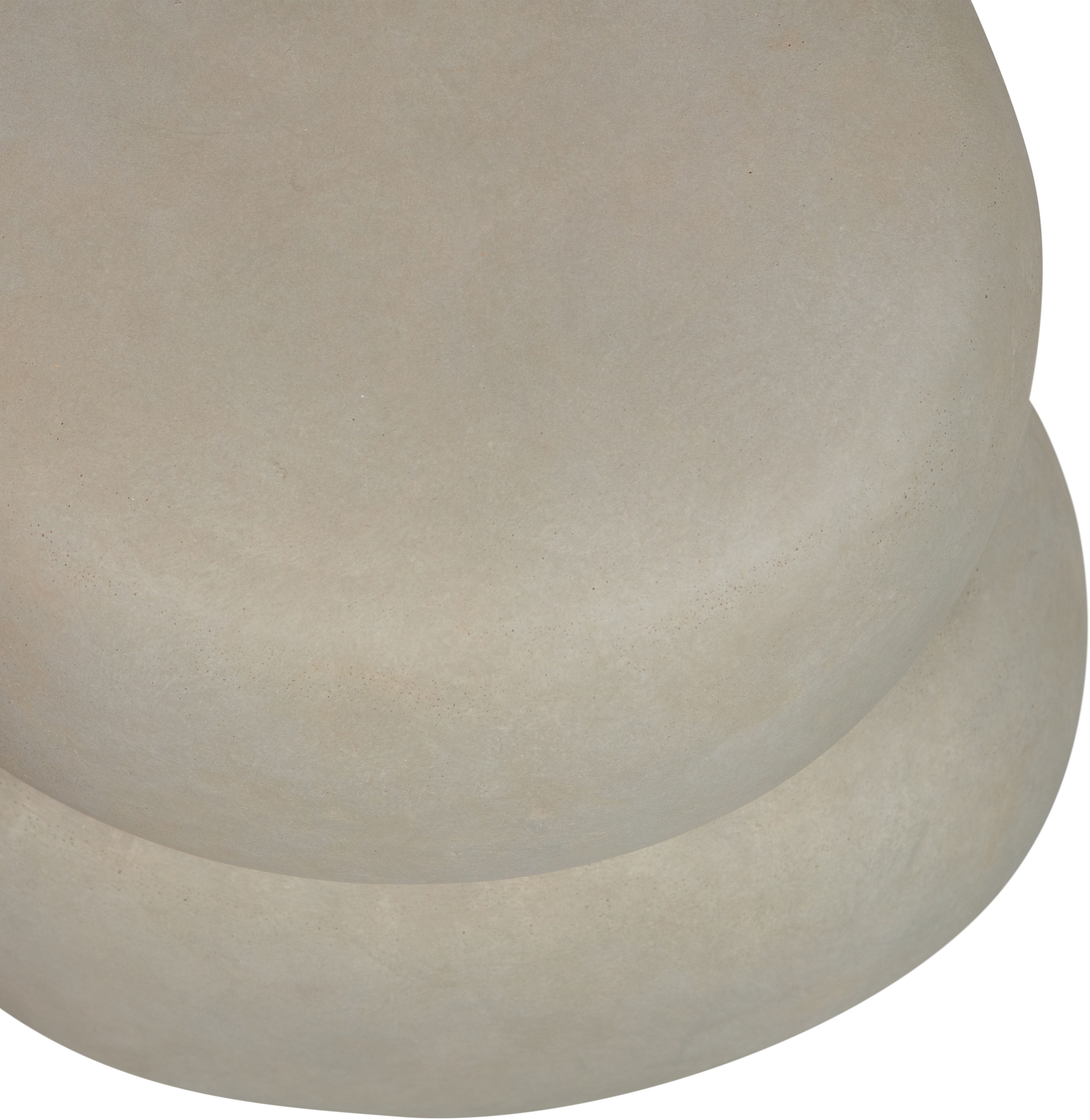 WOOOD Table d'appoint »Oda aus Fiberclay in Betonoptik, organisch gestapelt 41x35x47 cm« Capacité de charge 20 kg, épaisseur du matériau 1 cm, dessous creux
