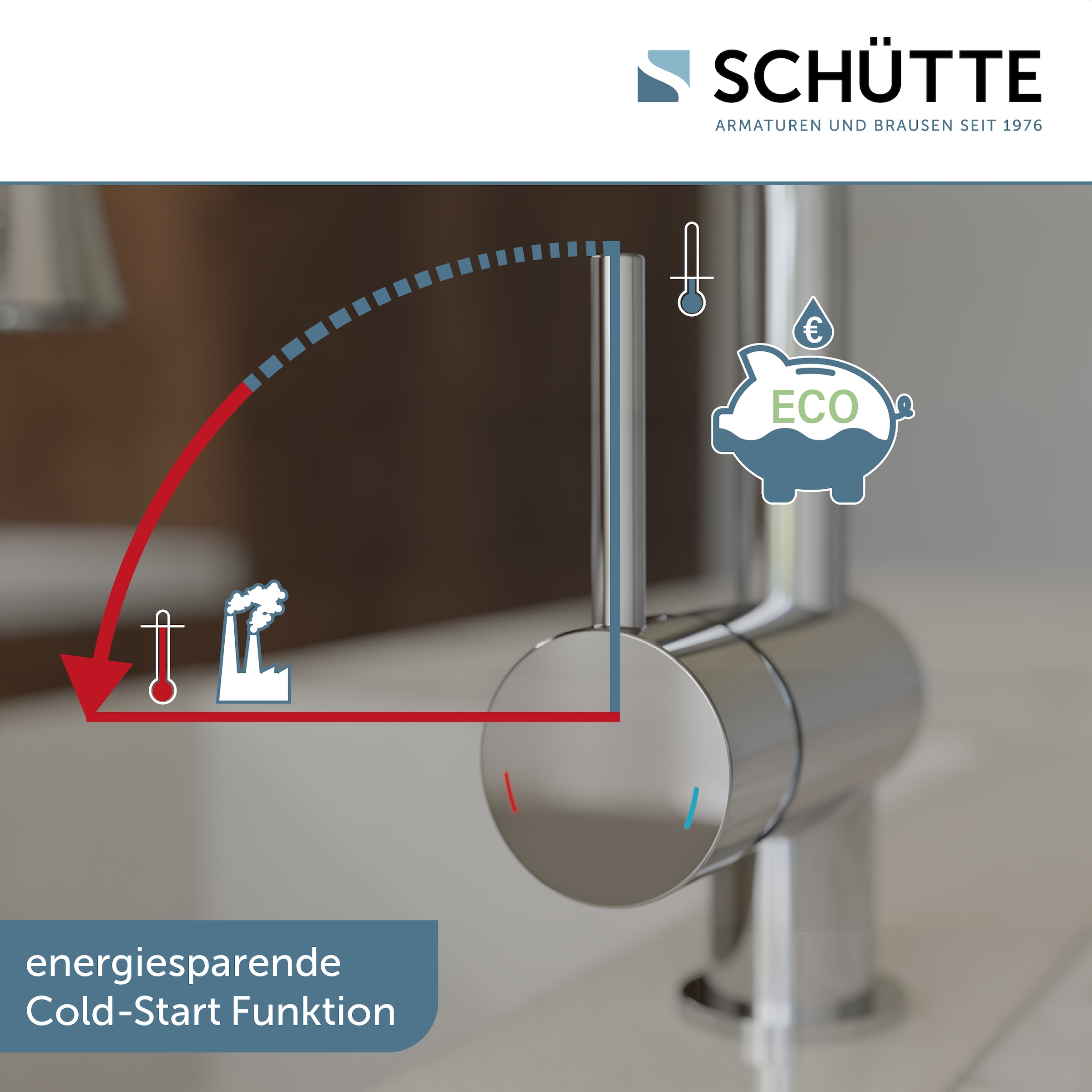 Schütte Robinet d'évier »CORNWALL« Robinetterie basse pression cuisine, robinet extractible, mitigeur, chrome