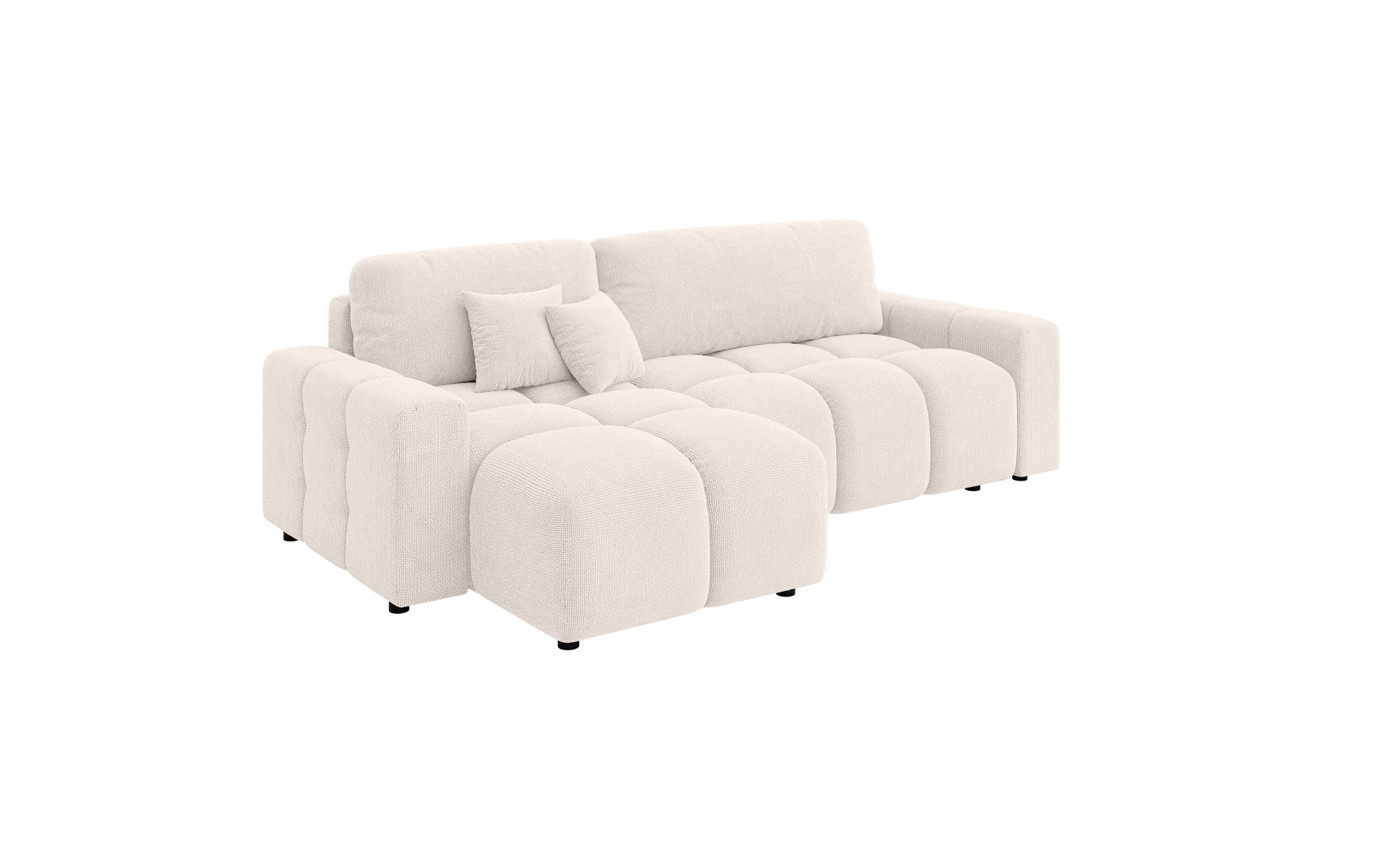 INOSIGN Ecksofa »FELICI, Schlafsofa 233cm, L-Form mit Recamiere beidseitig montierbar«, Designsofa mit Bettfunktion und Bettkasten, Masse B/T/H: 233/142/88 cm