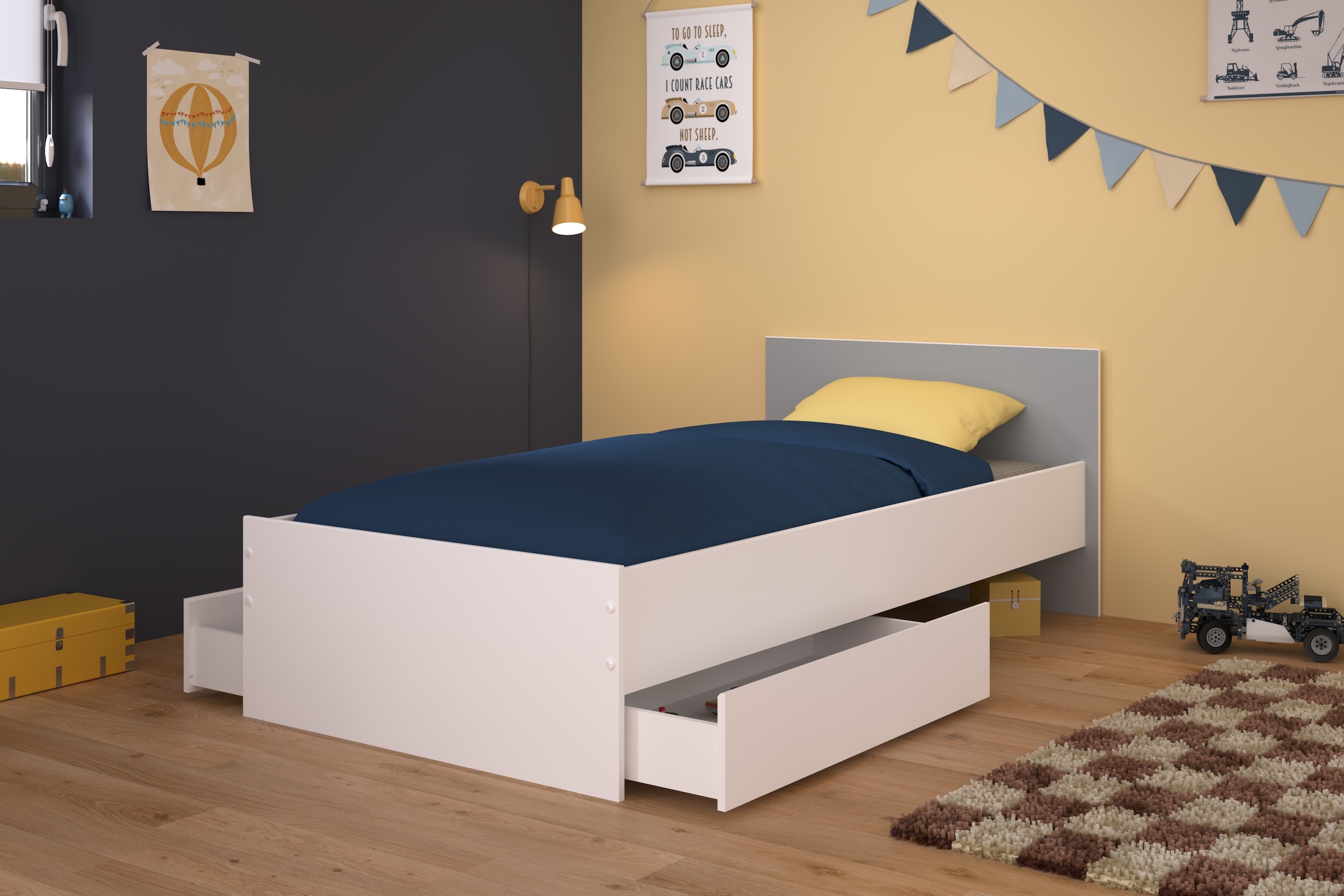 Parisot Lit de rangement »Pirouette 5« Ensemble, 1 tlg. Kopfteil - drehbar Grau oder Rosa