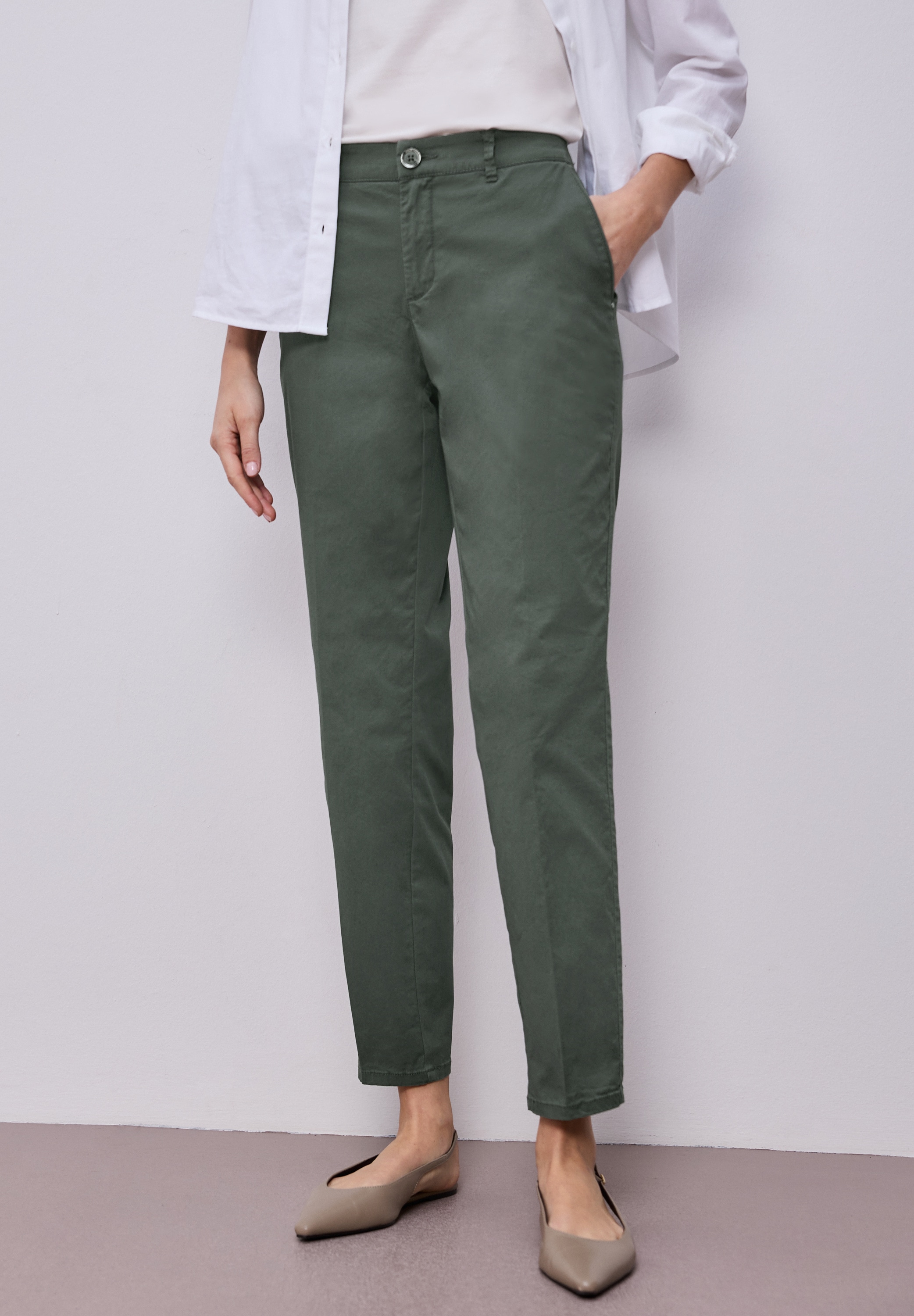 STREET ONE Chinos  en tissu sergé