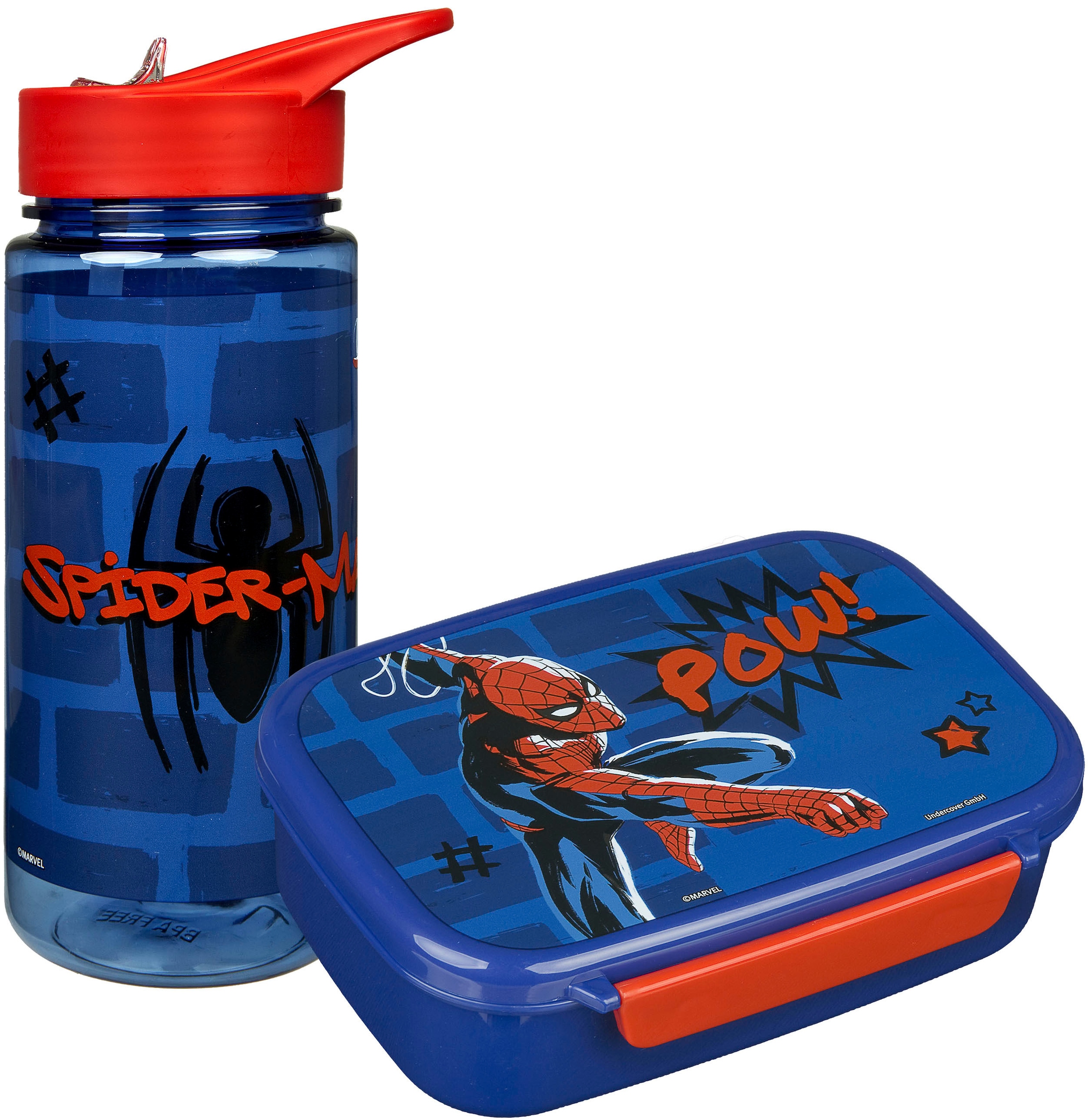 Lunchbox »Spider Man«, (Set, 2 tlg.), Brotzeitdose & Trinkflasche