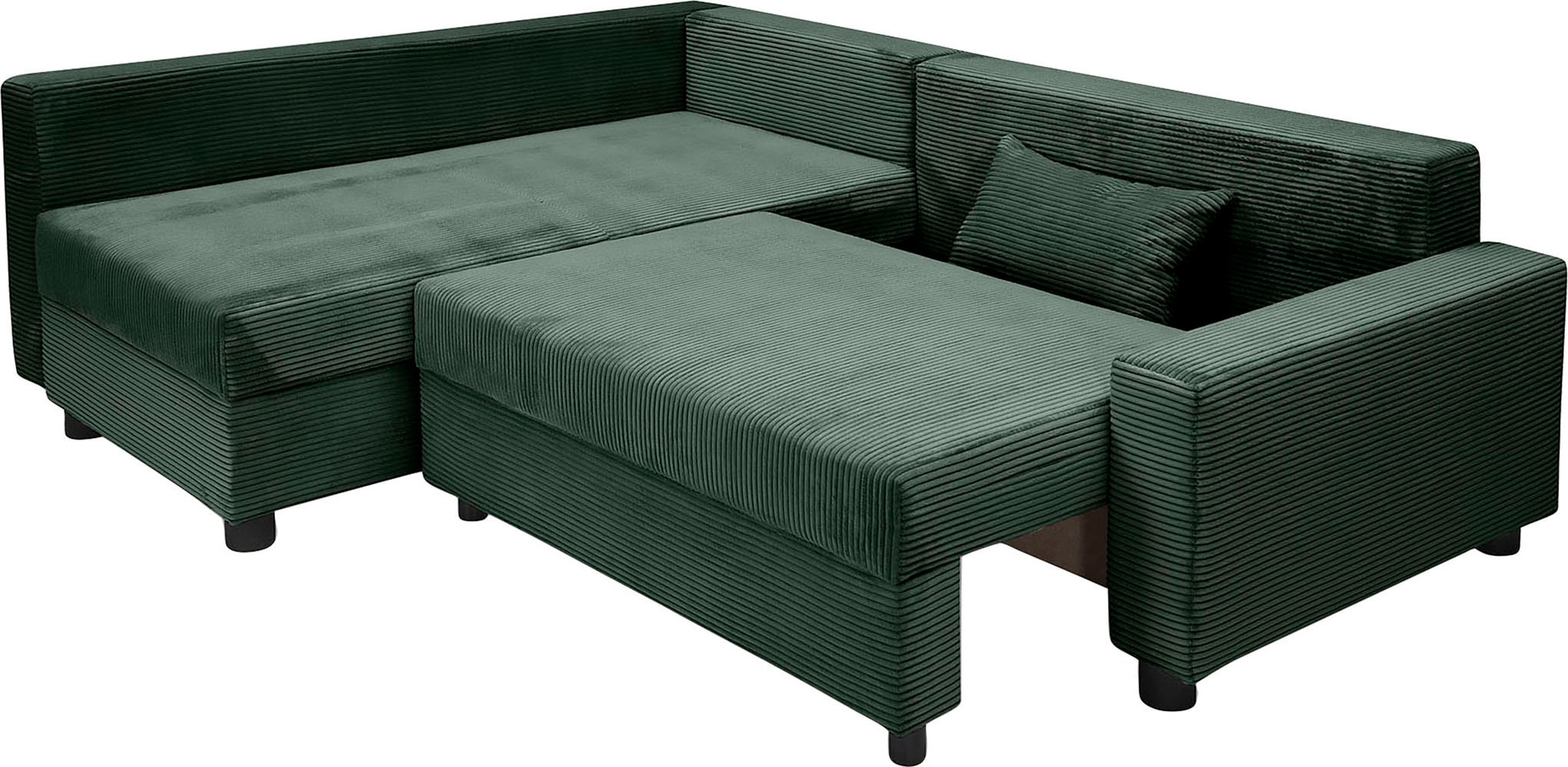 COLLECTION AB Ecksofa »Parma L-Form«, mit Schlaffunktion und Bettkasten, inklusive Kissen, Bonellfederkern