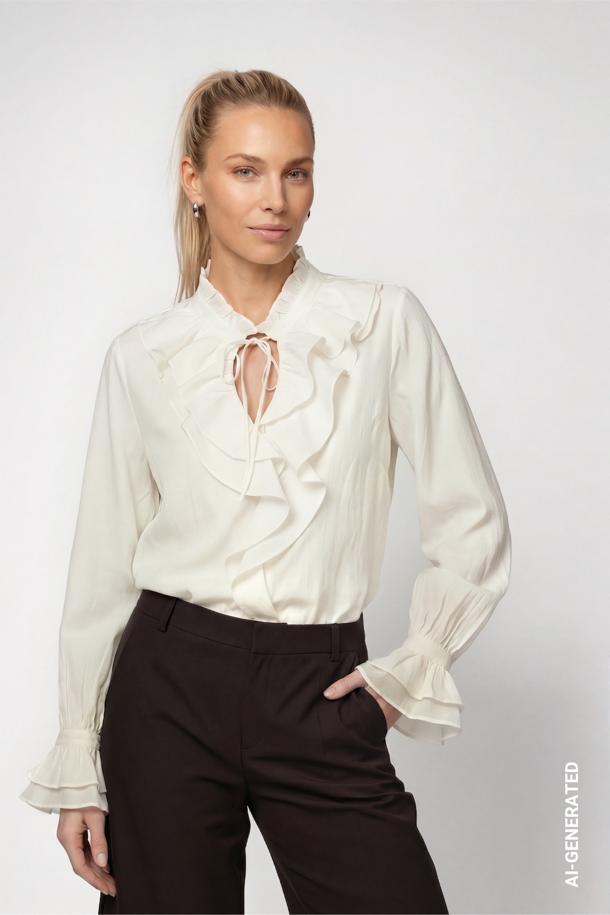 Monari Rüschenbluse »Bluse Rüschen« Regular fit mit Volantdetails