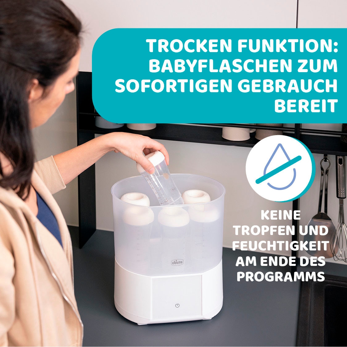Chicco Dampfsterilisator »Modularer Sterlisator mit Trocknungsfunkion« mit Trocknungsfunktion