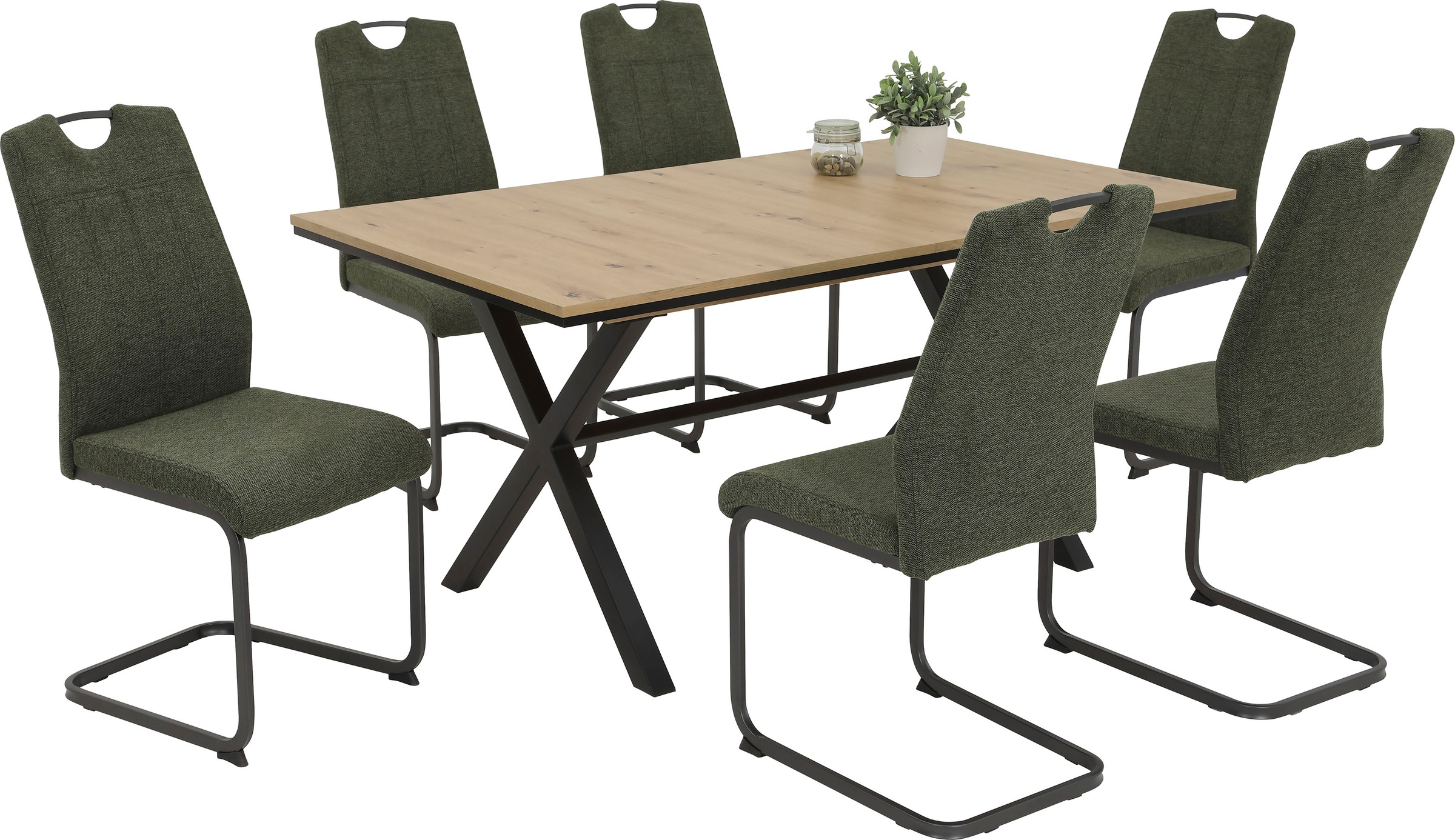 HELA Freischwinger »CHRISTINA«, (Set), 4 St., Webstoff, 1, 2 oder 4 Stück, Schwingstuhl
