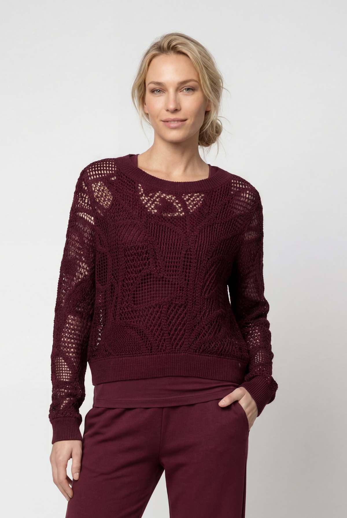Image of Monari Strickpullover "Pullover Cornelly" Regular fit mit Rundhalsauschnitt