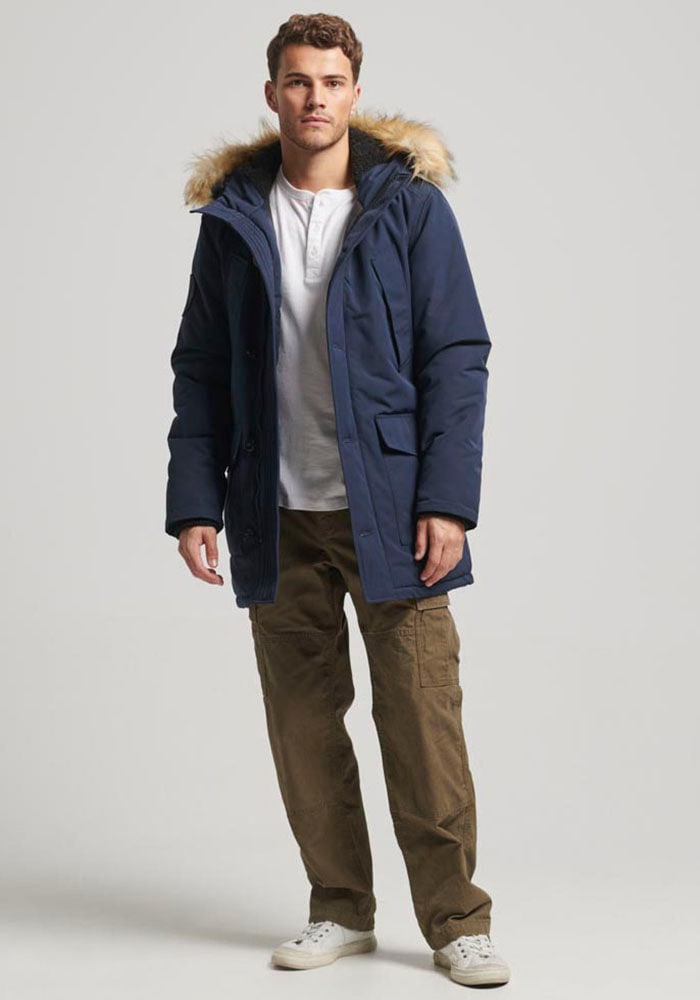 Superdry Steppjacke »EVEREST FAUX FUR HOODED PARKA«