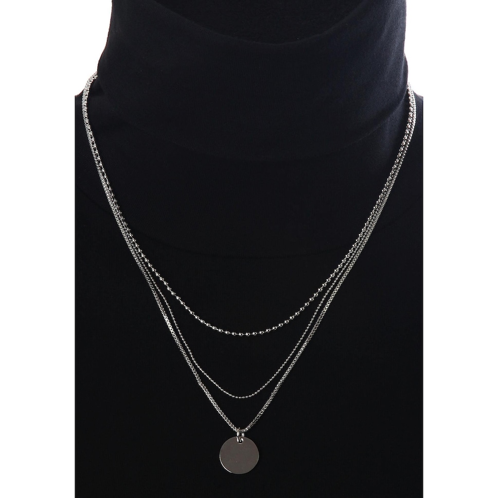 Firetti Collier »Layering Kette mit kreisförmigen Anhänger«