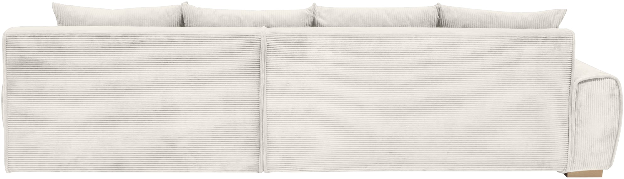 Home affaire Canapé d'angle »Katja L-Form, B: 325 cm« mit Bettfunktion, Bettkasten & 4 Zierkissen