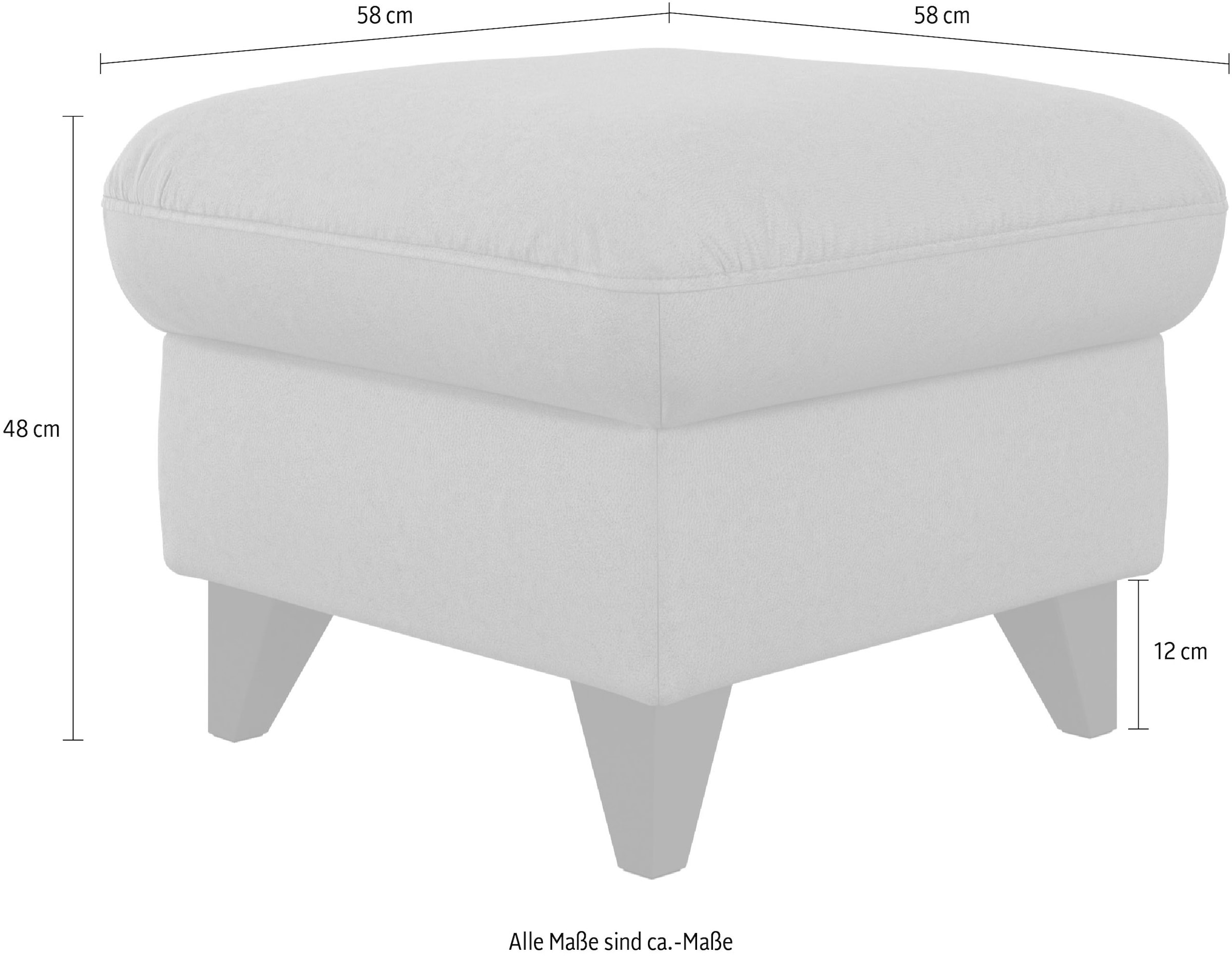 sit&more Stauraumhocker »Mellum«, mit Stauraum und wengefarbenen Holzfüssen