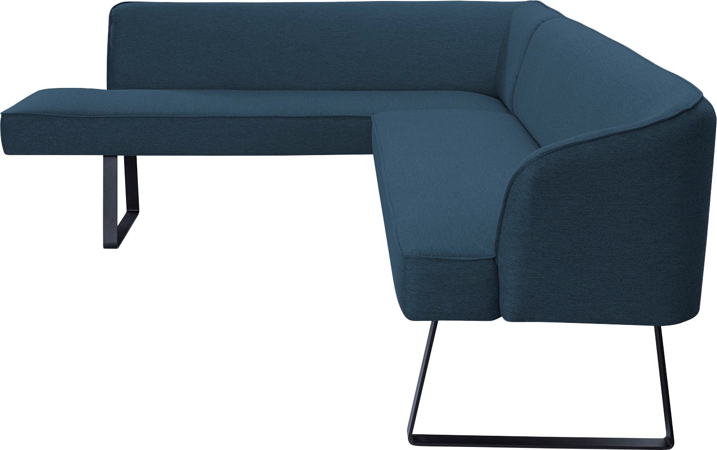 exxpo - sofa fashion Eckbank »Americano«, mit Keder und Metallfüssen, Bezug in verschiedenen Qualitäten