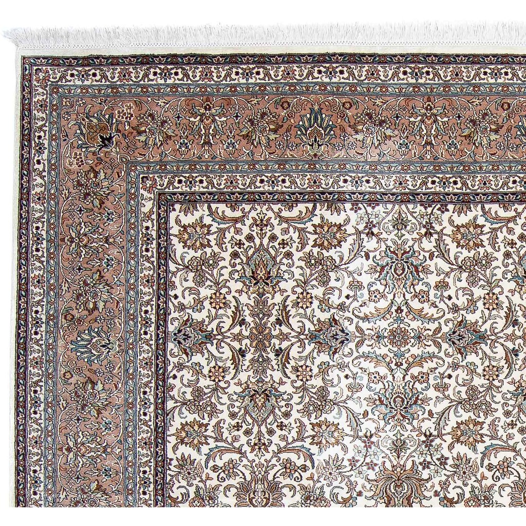 morgenland Seidenteppich »Seidenteppich - Kaschmir Seide quadratisch - 246 x 243 cm - beige«, quadratisch