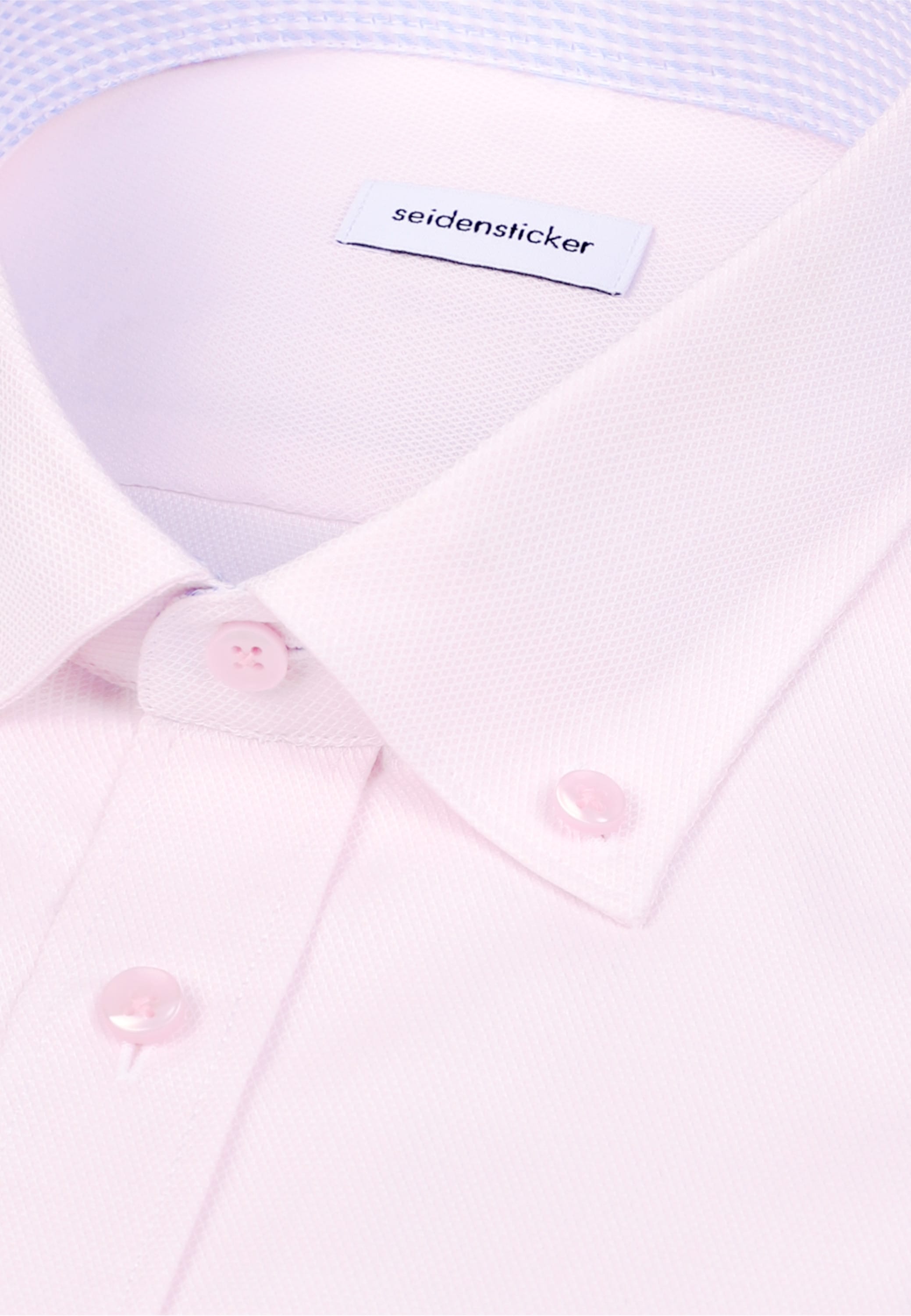 seidensticker Chemise d'affaires »Schwarze Rose« Regular 1/2 Button-Down-Kragen Struktur