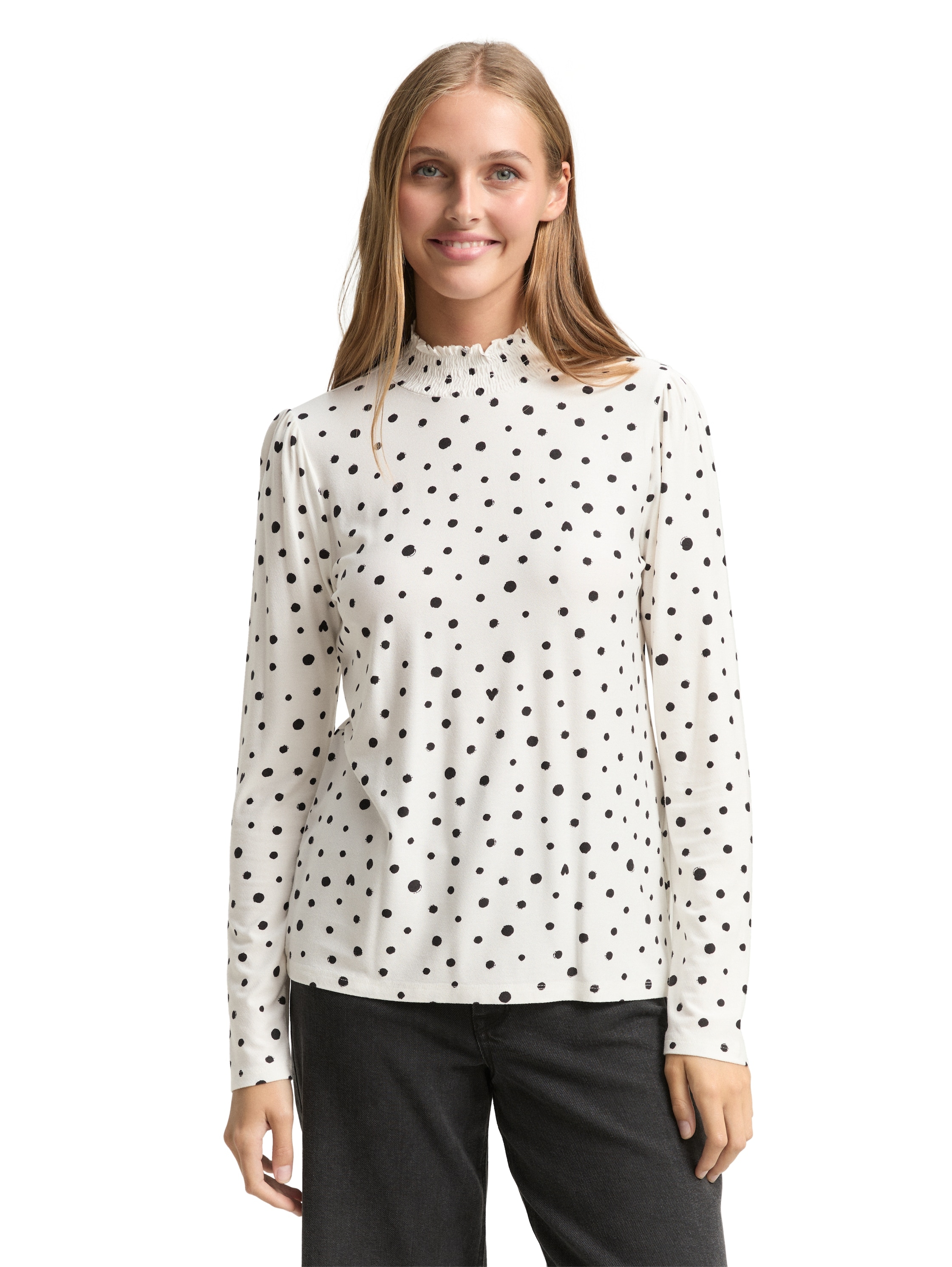 Image of TOM TAILOR Denim Langarmshirt mit All-Over Print