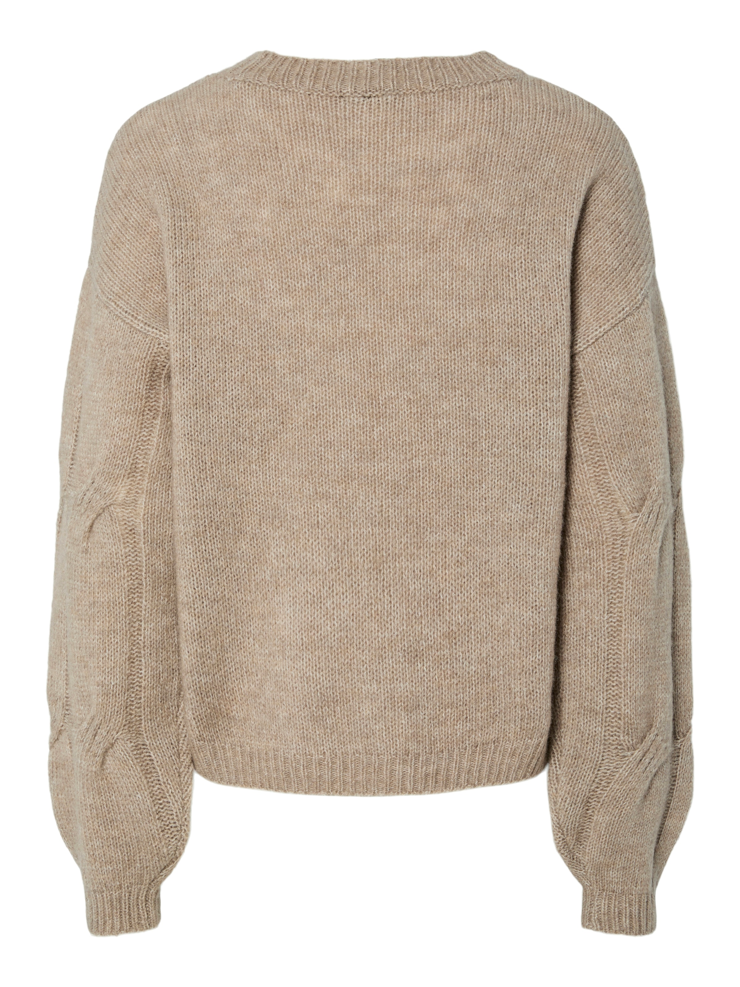 pieces Strickpullover »PCJENNA LS O-NECK CABLE KNIT NOOS BC«