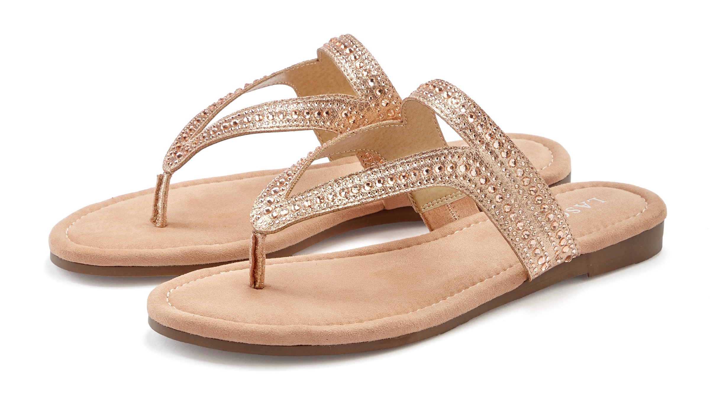 Vivance Pantolette, Sandale, Pantolette mit Schmucksteinchen