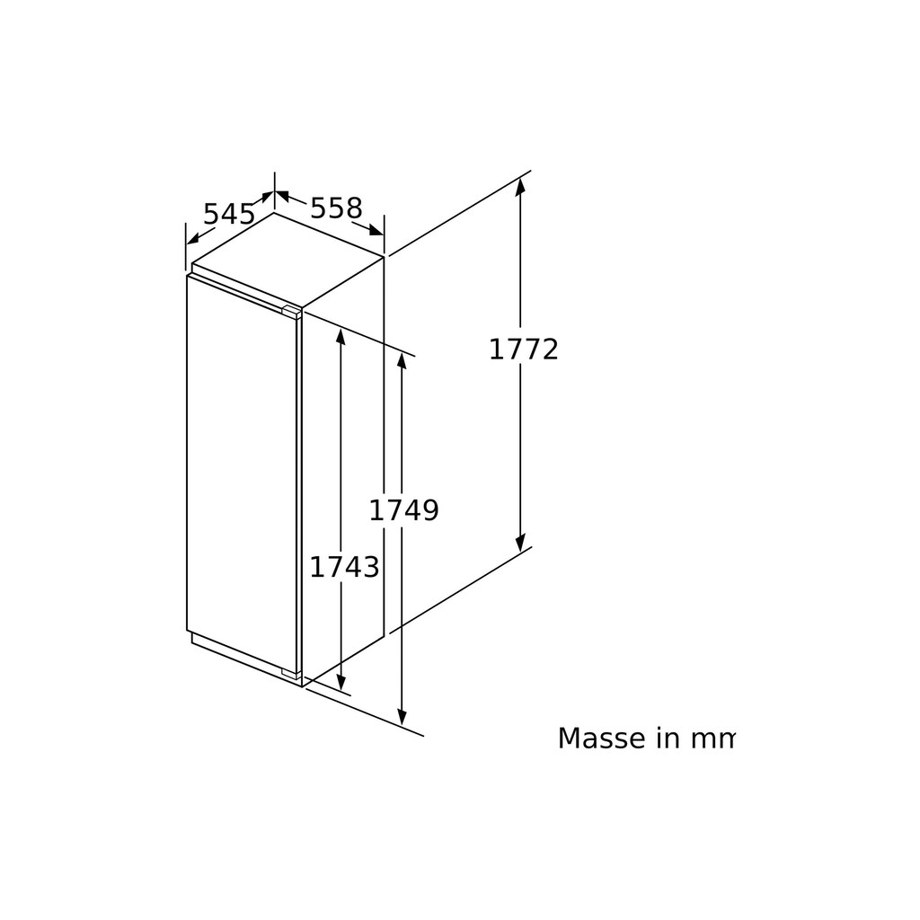 SIEMENS Einbaukühlschrank, KI82LADE0, 177,5 cm hoch, 56 cm breit