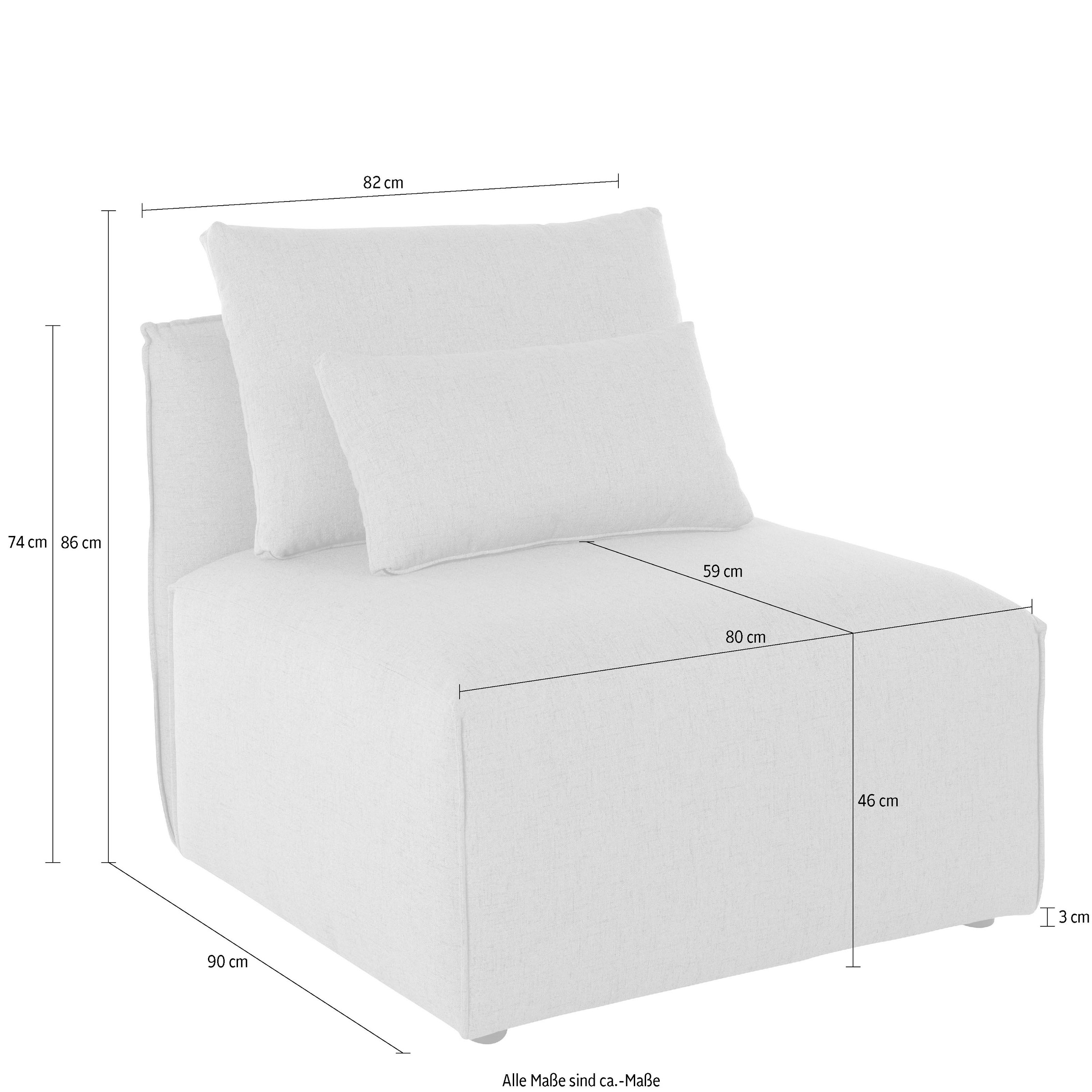 GOODproduct Fauteuil »Nöre« Modul - zum Zusammenstellen; in vielen Bezugsqualitäten und Farben
