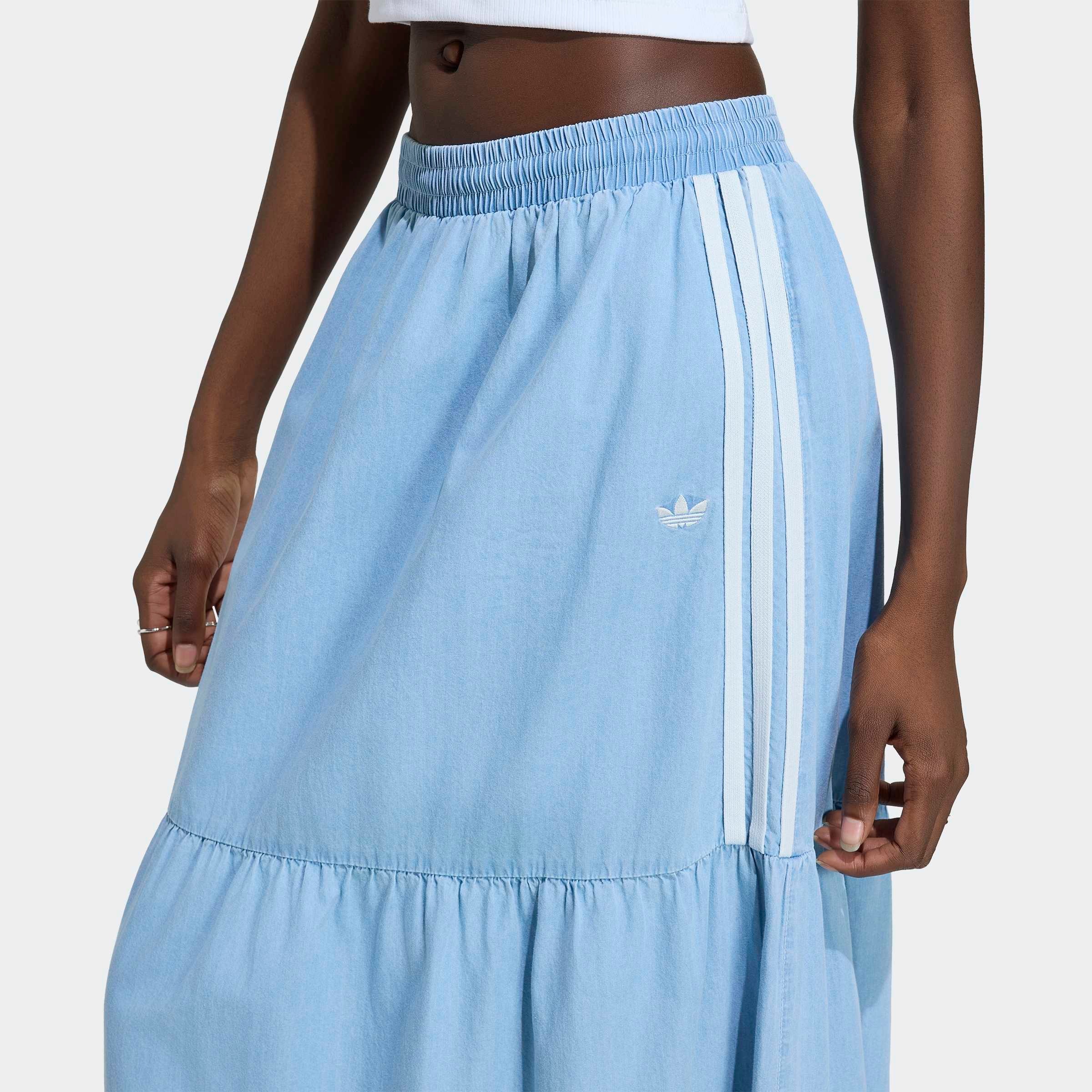 adidas Originals Sweatrock »DENIM SKIRT« lässiger Jeansrock, sportlicher Stil, aus Baumwolle, mit Gummizug