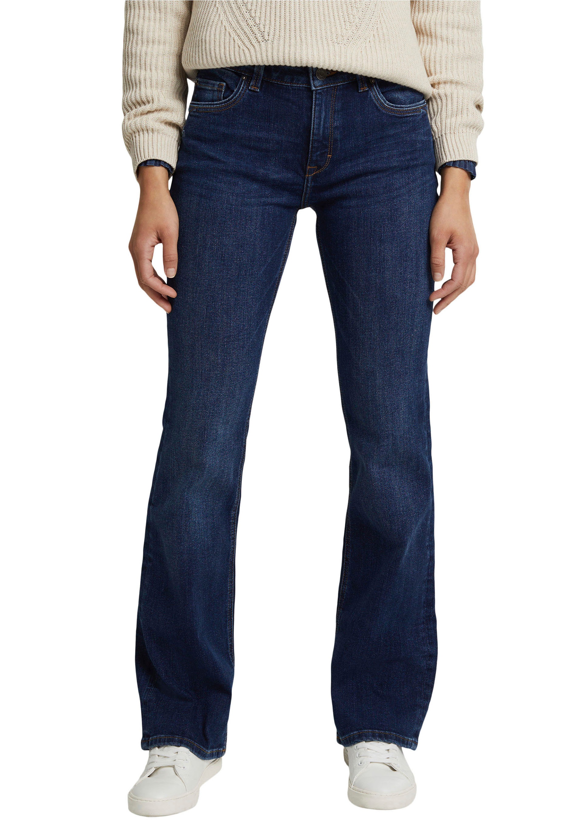 Image of Esprit Bootcut-Jeans, aus Stretch-Denim mit leichten Washed- und Used Effekten bei Ackermann Versand Schweiz