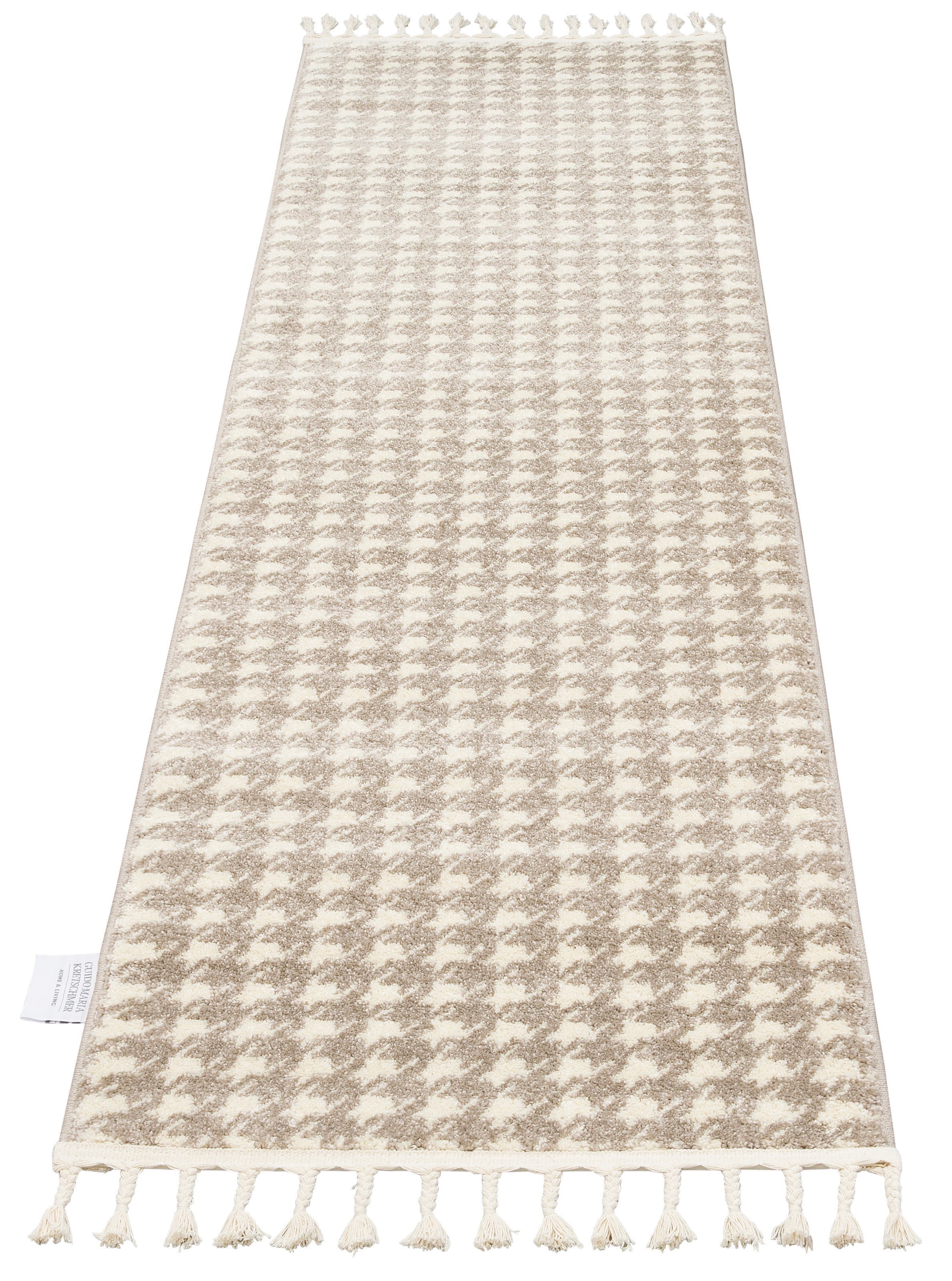 Image of Guido Maria Kretschmer Home&Living Läufer »Colmar«, rechteckig, 14 mm Höhe, mit Fransen, weiche Haptik, flacher Teppich, Weich, Pflegeleicht, Elegant, Wohnzimmer Schlafzimmer Diele/Flur bei Ackermann Versand Schweiz