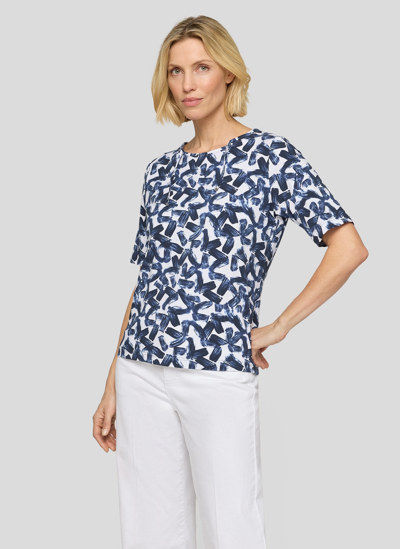 Image of Rabe Rundhalsshirt mit Allover-Muster