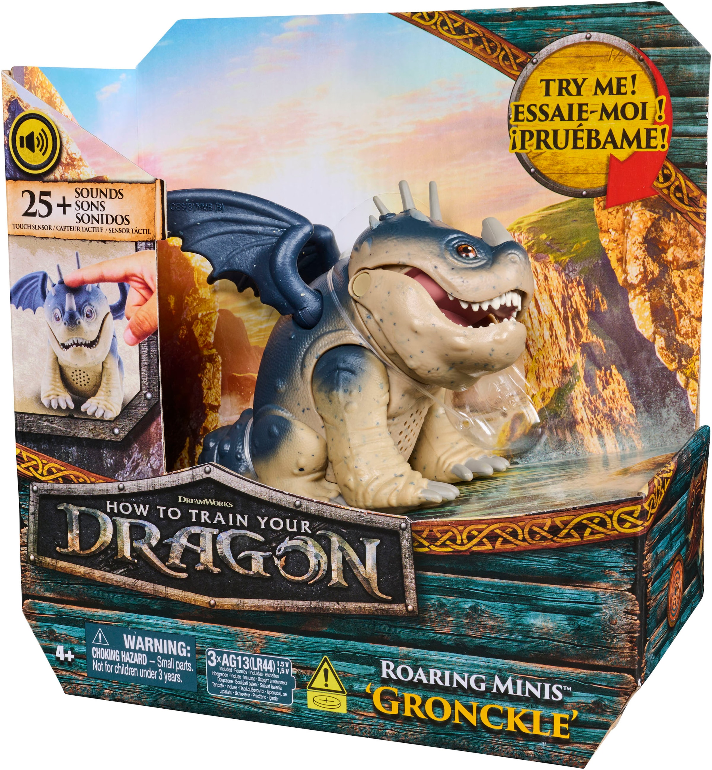 Spin Master Spielfigur »Drachenzähmen leicht gemacht, Interaktiver Mini-Drache Fleischklop« mit 25 Soundeffekten