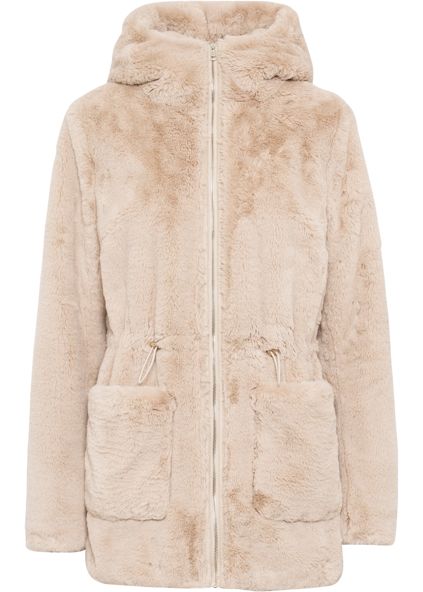 bonprix Veste en fausse fourrure mit Kapuze Winterjacke mit Kapuze in Teddyfell