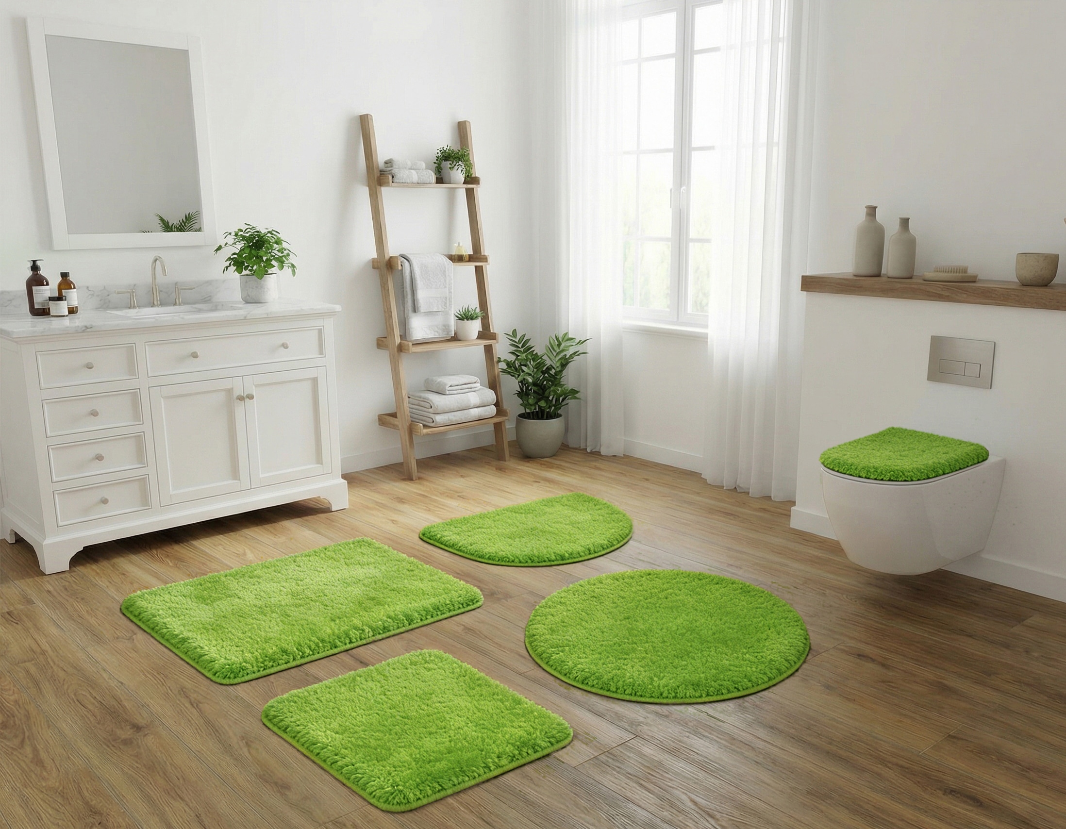 GOODproduct Badematte »Sanremo, Badvorleger, Badezimmer Teppich, sehr weich« Höhe 30 mm rutschhemmend beschichtet fussbodenheizungsgeeignet | schnell trocknend Badteppich, unifarben, rechteckig, rund & als 3-tlg. Set erhältlich