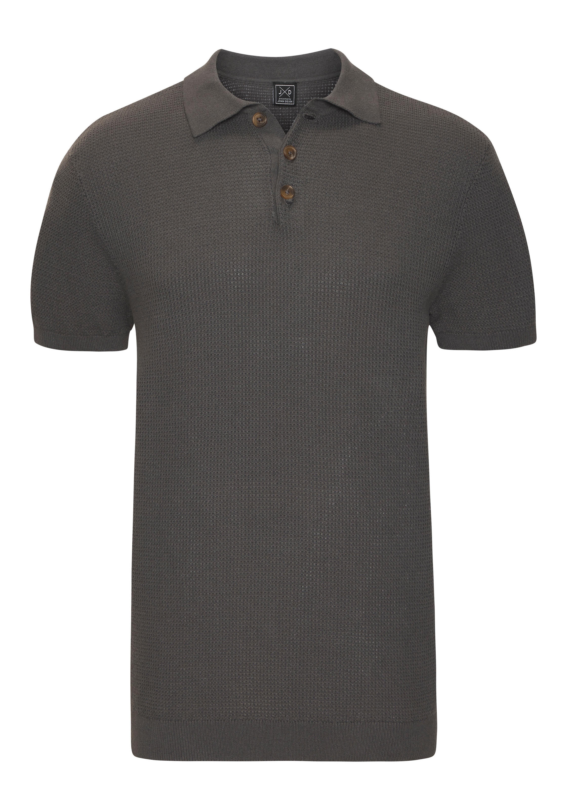 John Devin Kurzarmshirt »- Strick Poloshirt, Regular fit« mit Polokragen und kleiner Knopfleiste