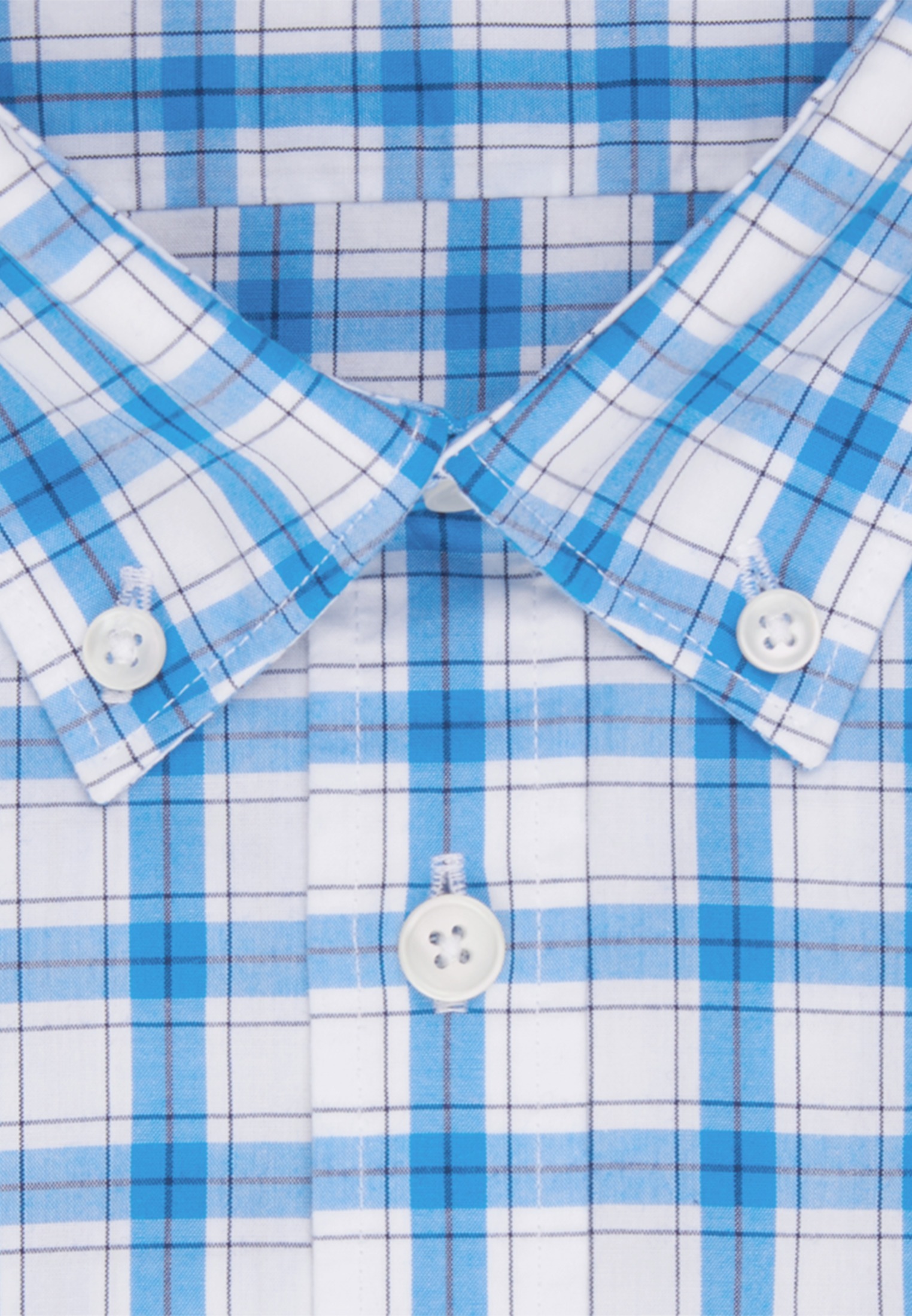 seidensticker Businesshemd »Schwarze Rose«, Regular Kurzarm Button-Down-Kragen Karo