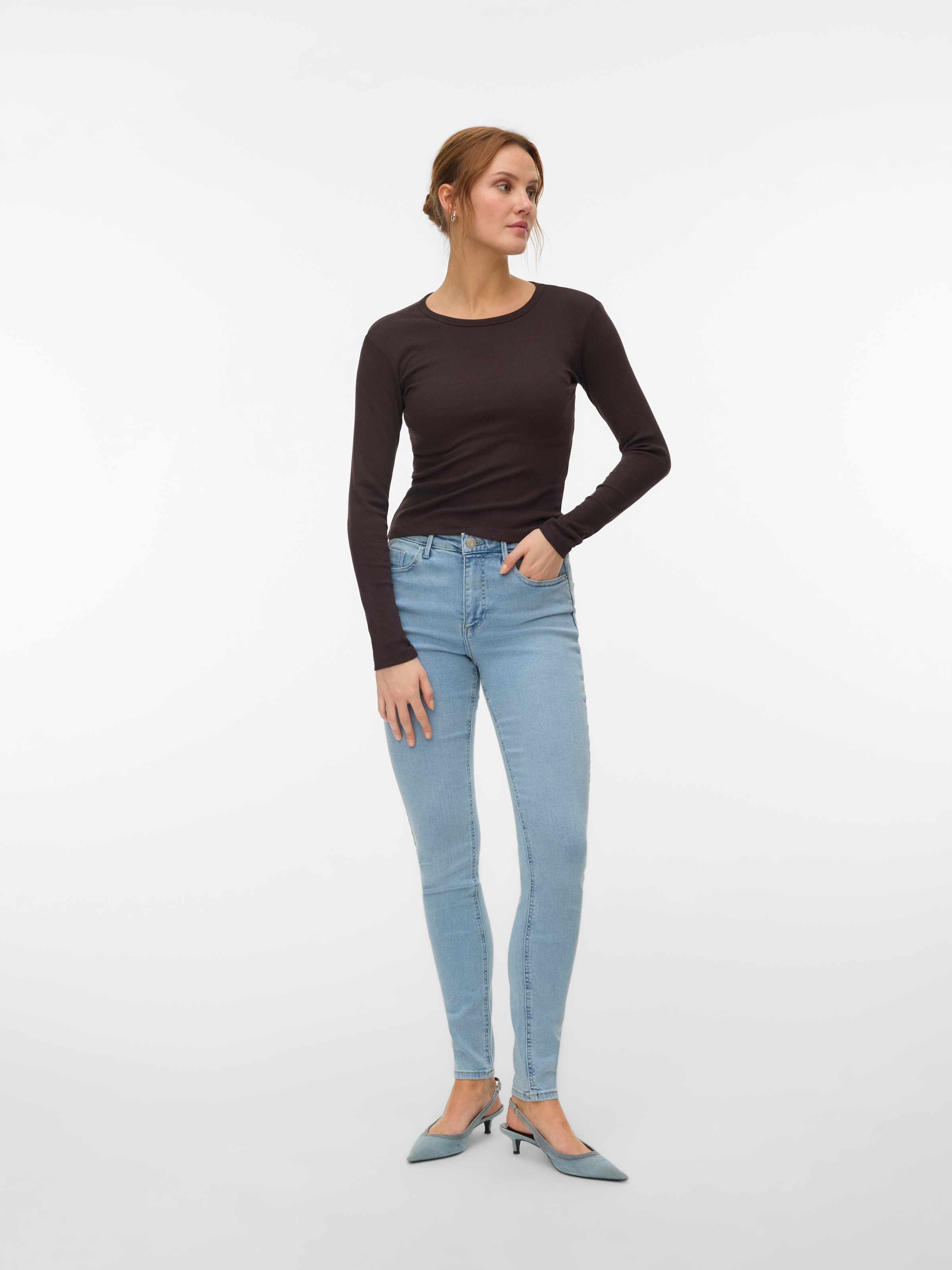 Vero Moda Jeans skinny »VMPOLLY MR SKINNY JEANS RA3056 NOOS« Baumwollmischung, skinny fit, regular waist