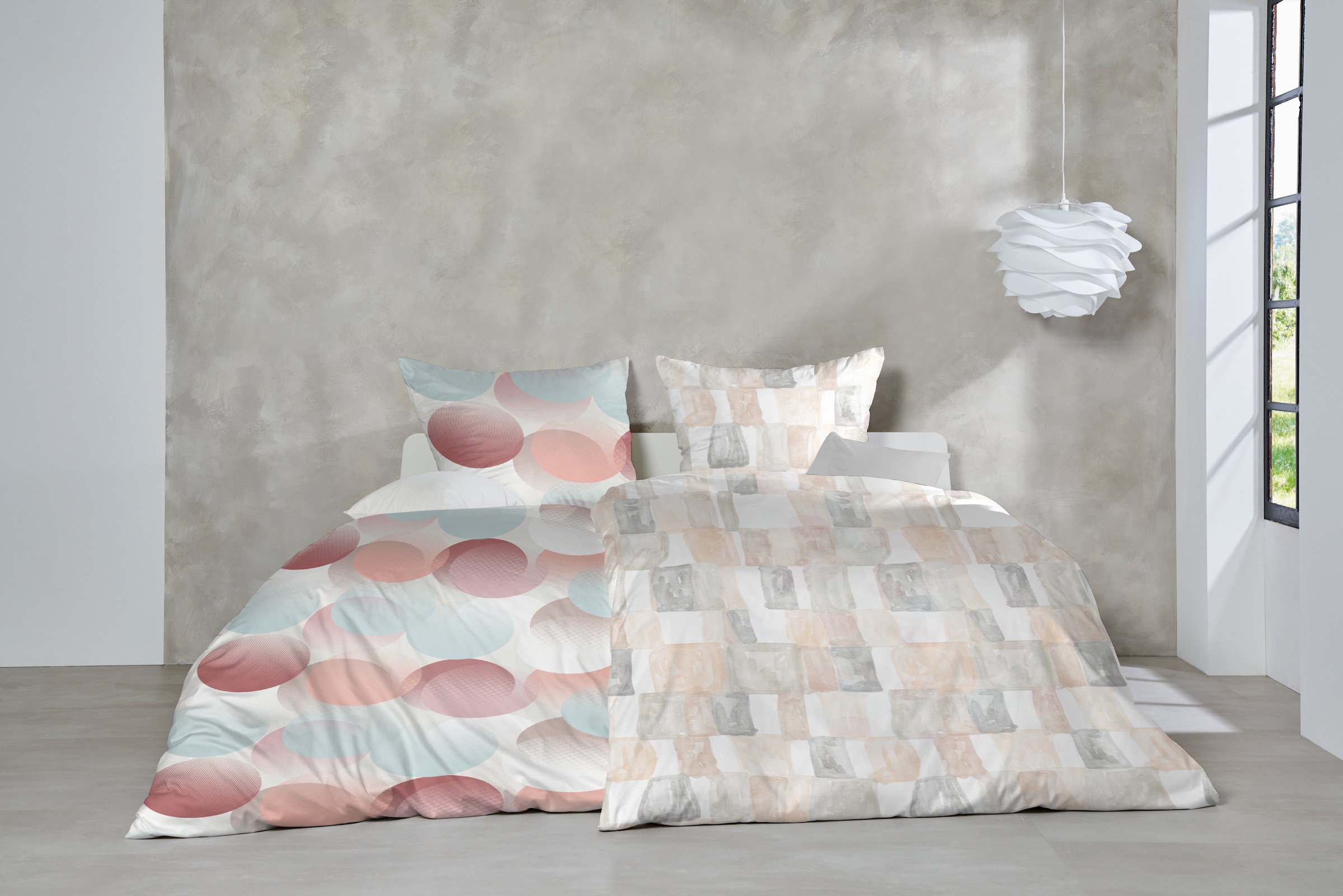 Primera Linge de lit »Perkal-Bettwäsche Zeitreise« 2 cuis avec des cercles