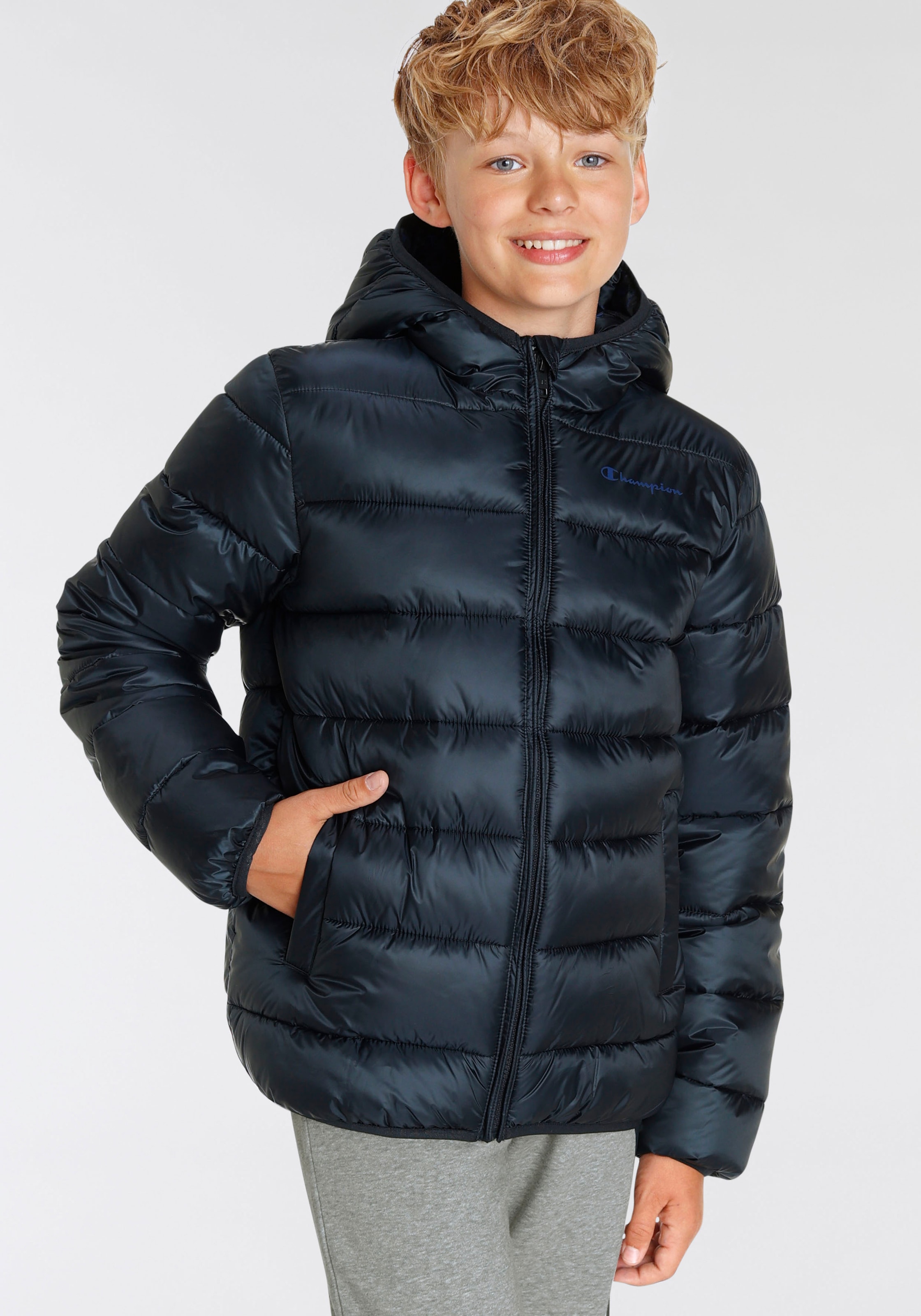 Trendige Champion Steppjacke »Outdoor Hooded Jacket - für Kinder«, mit  Kapuze versandkostenfrei - ohne Mindestbestellwert bestellen